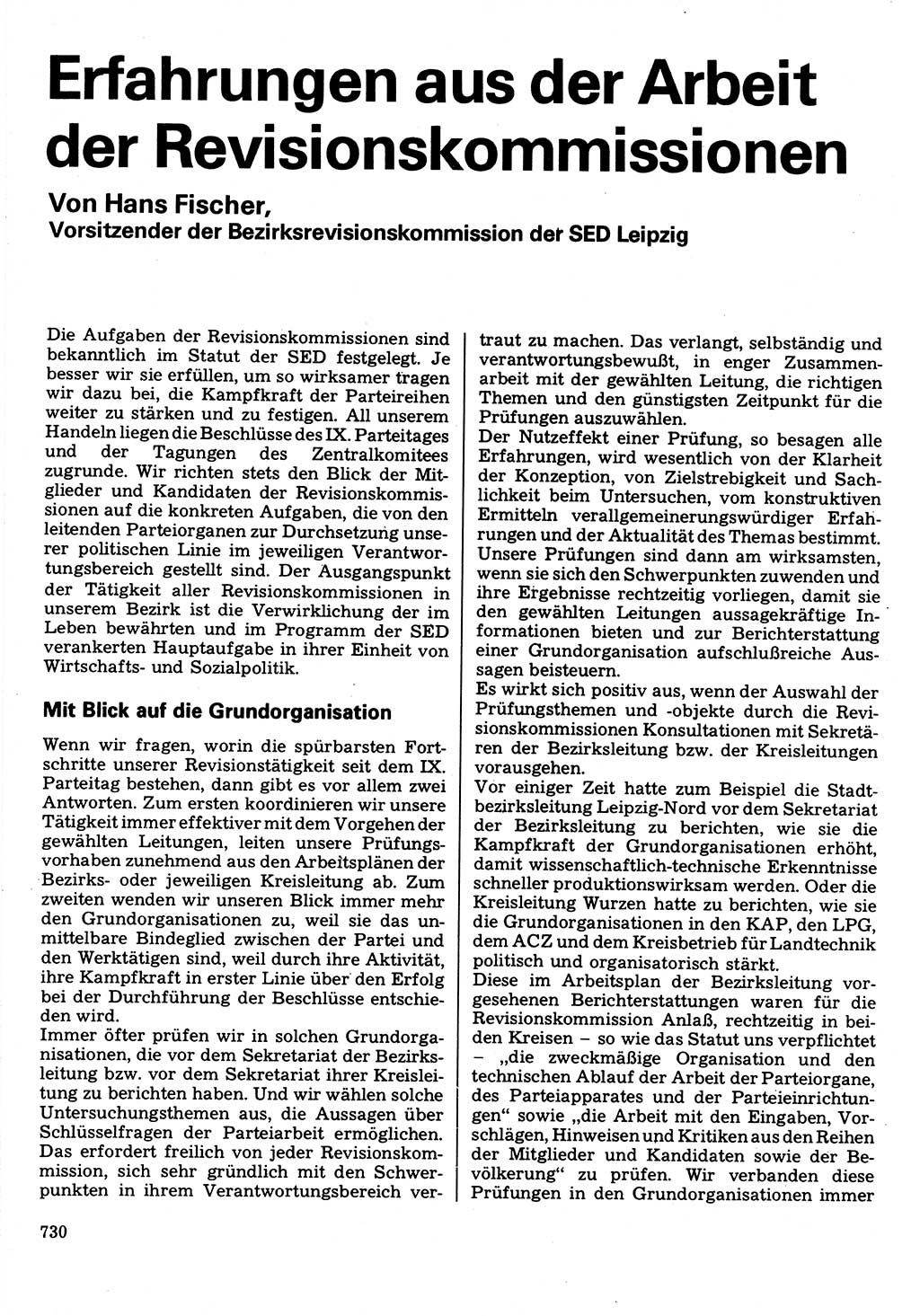 Neuer Weg (NW), Organ des Zentralkomitees (ZK) der SED (Sozialistische Einheitspartei Deutschlands) für Fragen des Parteilebens, 32. Jahrgang [Deutsche Demokratische Republik (DDR)] 1977, Seite 730 (NW ZK SED DDR 1977, S. 730)