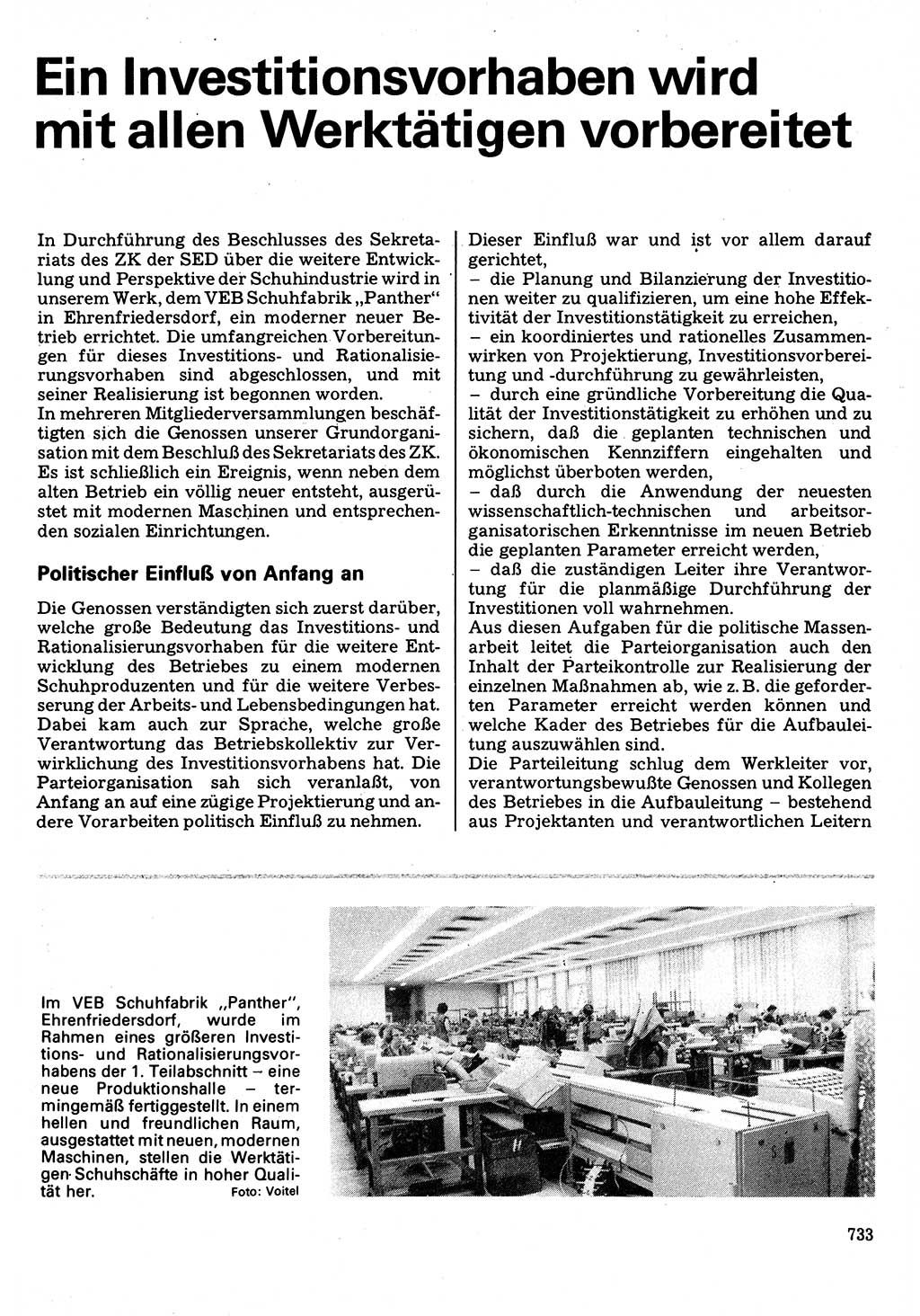 Neuer Weg (NW), Organ des Zentralkomitees (ZK) der SED (Sozialistische Einheitspartei Deutschlands) für Fragen des Parteilebens, 32. Jahrgang [Deutsche Demokratische Republik (DDR)] 1977, Seite 733 (NW ZK SED DDR 1977, S. 733)