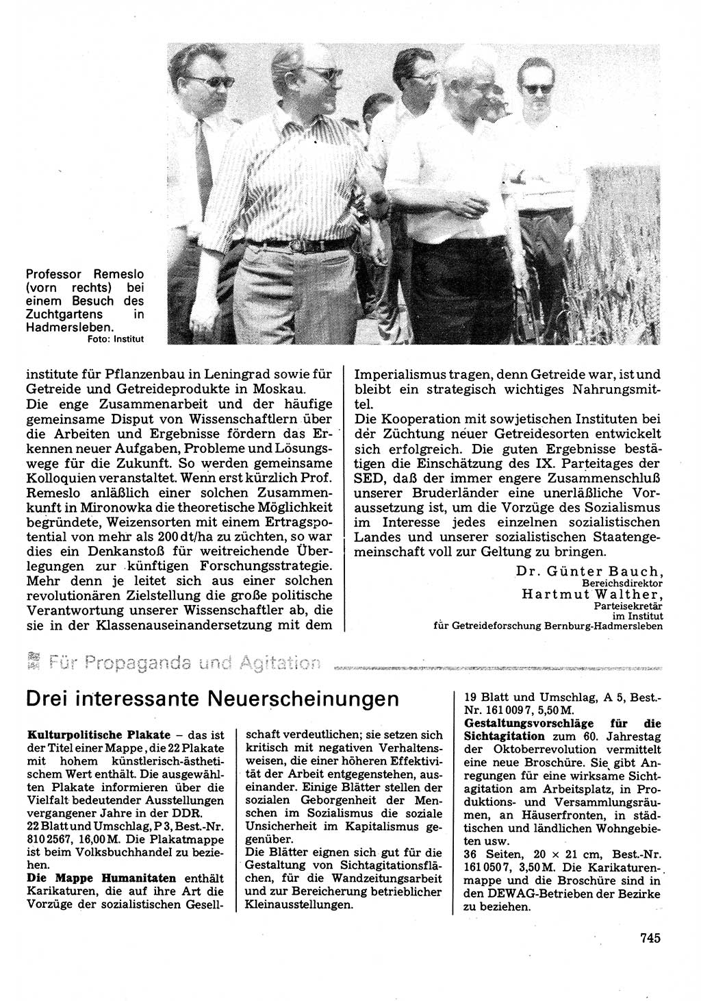 Neuer Weg (NW), Organ des Zentralkomitees (ZK) der SED (Sozialistische Einheitspartei Deutschlands) für Fragen des Parteilebens, 32. Jahrgang [Deutsche Demokratische Republik (DDR)] 1977, Seite 745 (NW ZK SED DDR 1977, S. 745)