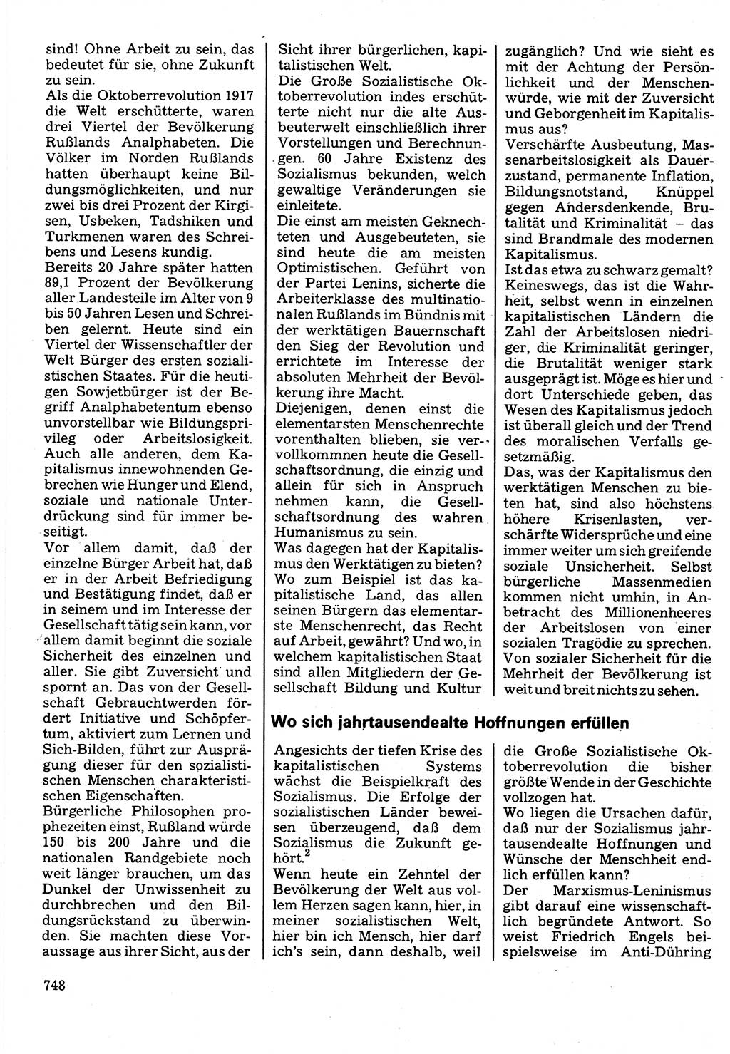 Neuer Weg (NW), Organ des Zentralkomitees (ZK) der SED (Sozialistische Einheitspartei Deutschlands) für Fragen des Parteilebens, 32. Jahrgang [Deutsche Demokratische Republik (DDR)] 1977, Seite 748 (NW ZK SED DDR 1977, S. 748)