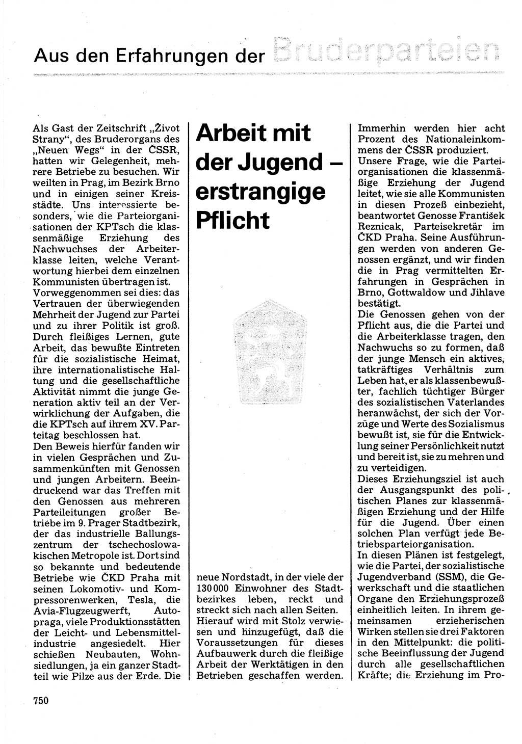 Neuer Weg (NW), Organ des Zentralkomitees (ZK) der SED (Sozialistische Einheitspartei Deutschlands) für Fragen des Parteilebens, 32. Jahrgang [Deutsche Demokratische Republik (DDR)] 1977, Seite 750 (NW ZK SED DDR 1977, S. 750)