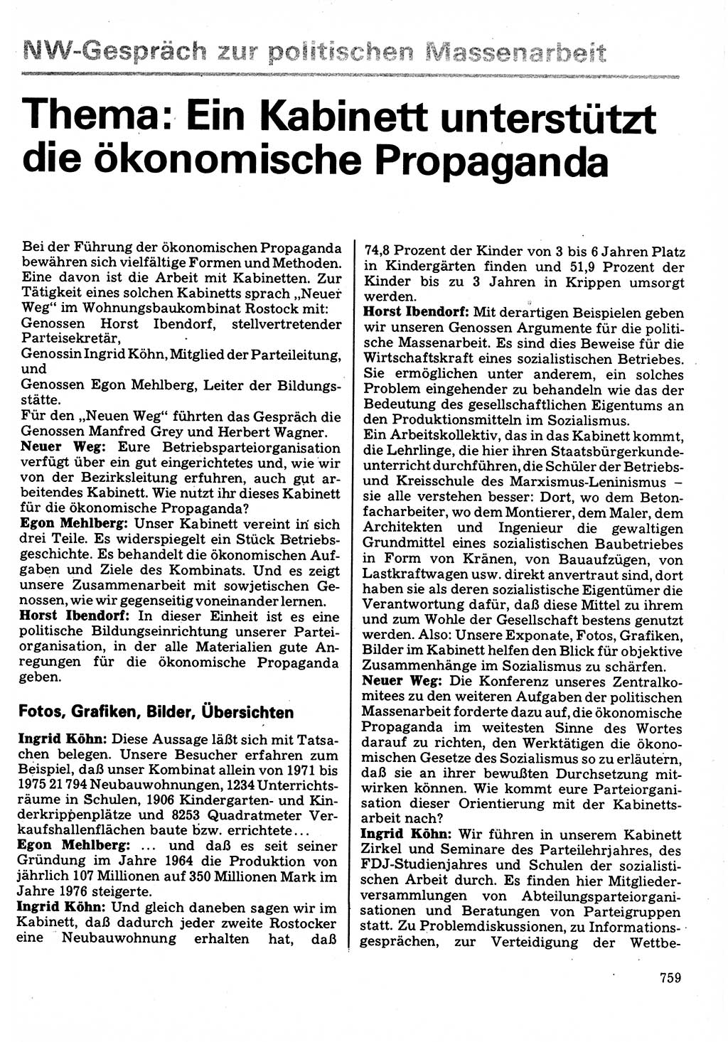 Neuer Weg (NW), Organ des Zentralkomitees (ZK) der SED (Sozialistische Einheitspartei Deutschlands) für Fragen des Parteilebens, 32. Jahrgang [Deutsche Demokratische Republik (DDR)] 1977, Seite 759 (NW ZK SED DDR 1977, S. 759)