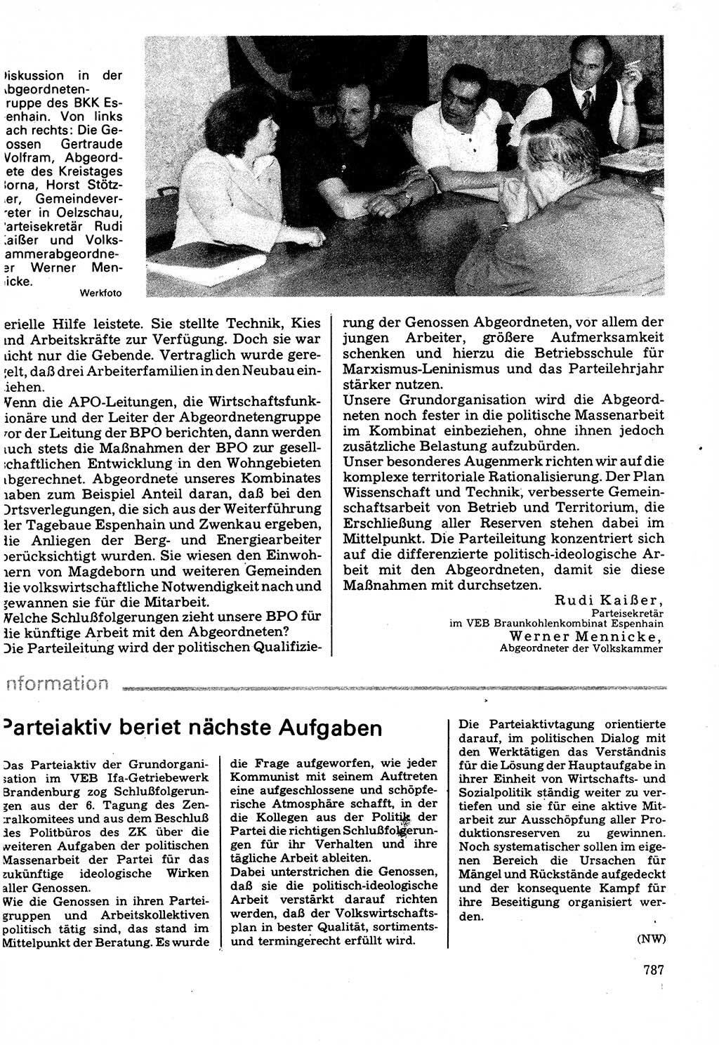 Neuer Weg (NW), Organ des Zentralkomitees (ZK) der SED (Sozialistische Einheitspartei Deutschlands) für Fragen des Parteilebens, 32. Jahrgang [Deutsche Demokratische Republik (DDR)] 1977, Seite 787 (NW ZK SED DDR 1977, S. 787)
