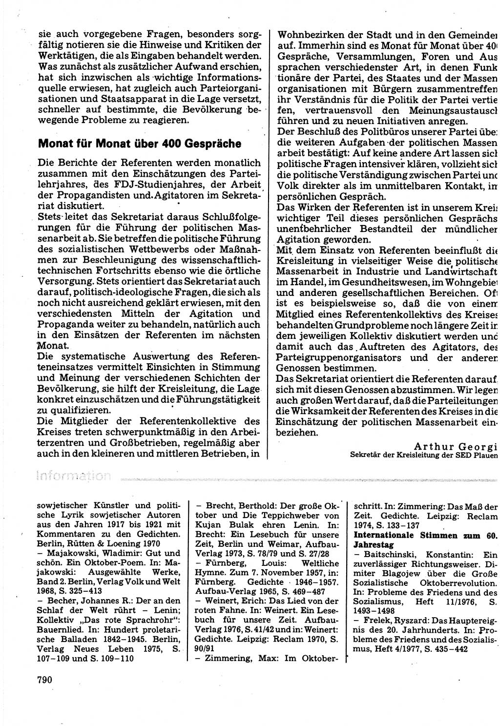 Neuer Weg (NW), Organ des Zentralkomitees (ZK) der SED (Sozialistische Einheitspartei Deutschlands) für Fragen des Parteilebens, 32. Jahrgang [Deutsche Demokratische Republik (DDR)] 1977, Seite 790 (NW ZK SED DDR 1977, S. 790)