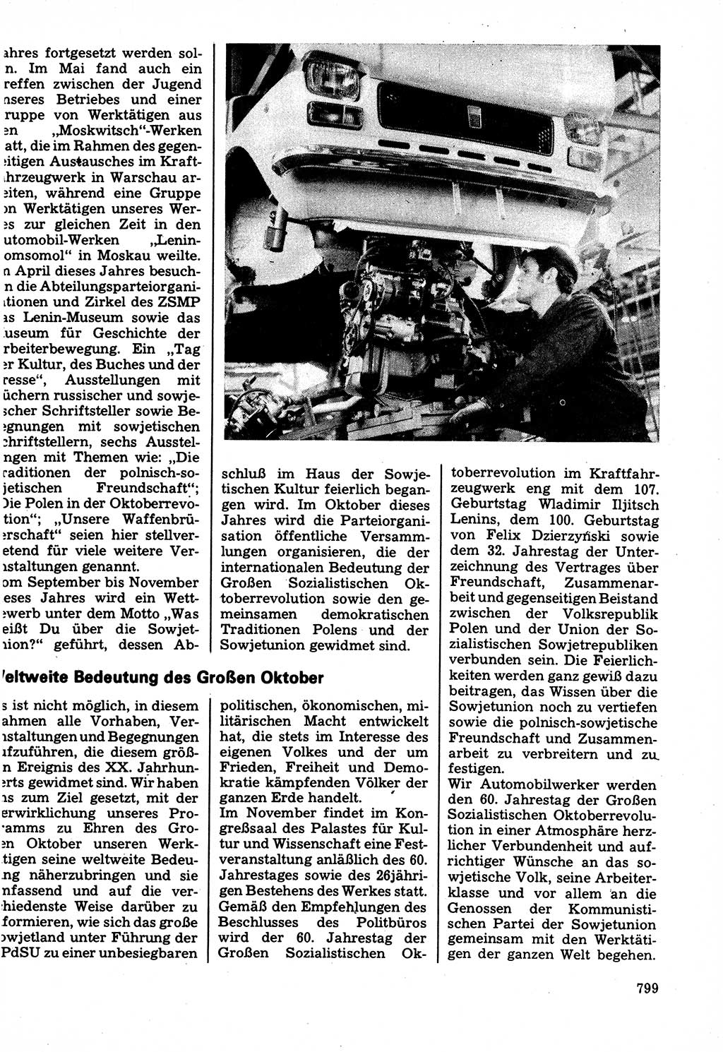 Neuer Weg (NW), Organ des Zentralkomitees (ZK) der SED (Sozialistische Einheitspartei Deutschlands) für Fragen des Parteilebens, 32. Jahrgang [Deutsche Demokratische Republik (DDR)] 1977, Seite 799 (NW ZK SED DDR 1977, S. 799)