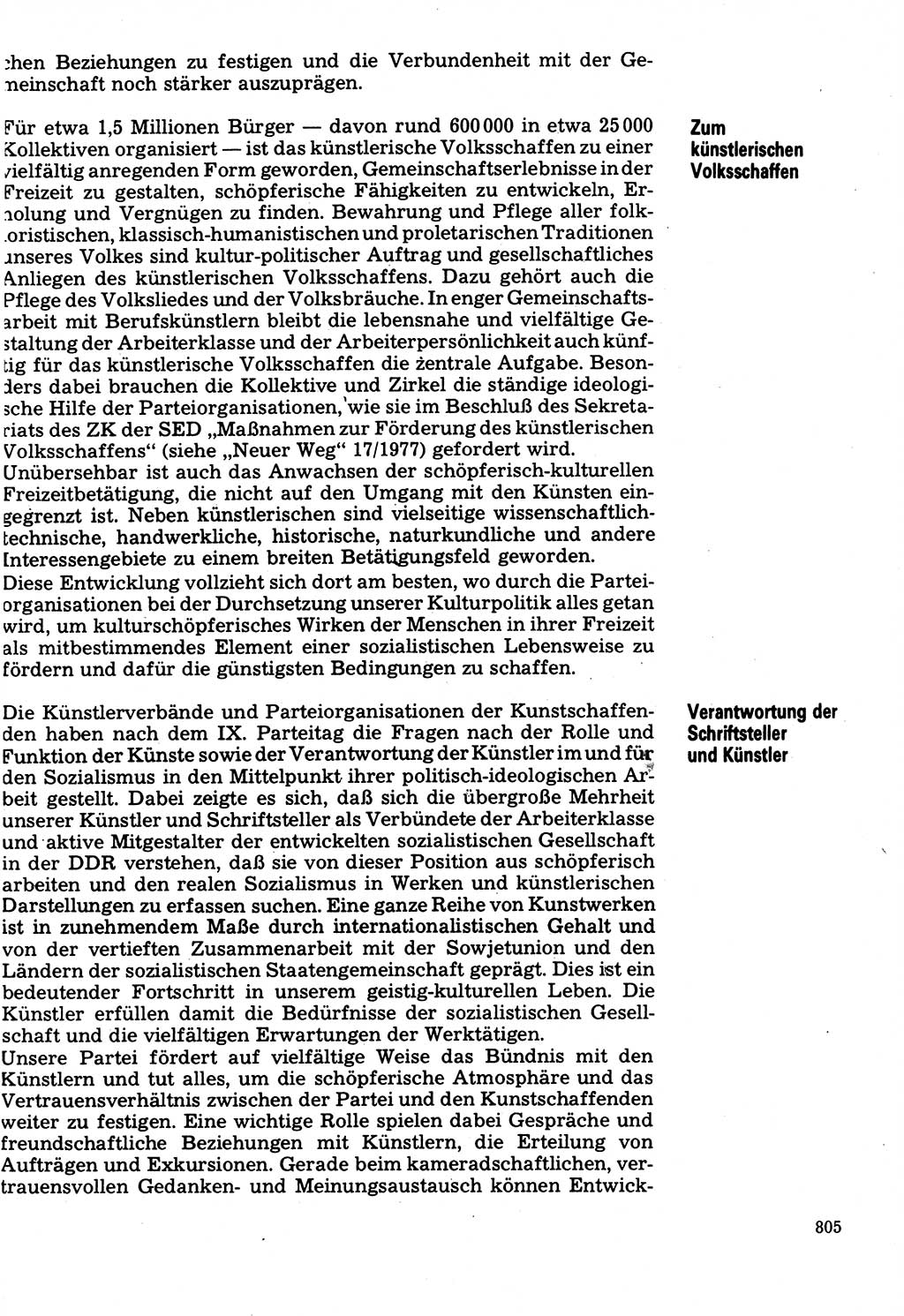 Neuer Weg (NW), Organ des Zentralkomitees (ZK) der SED (Sozialistische Einheitspartei Deutschlands) für Fragen des Parteilebens, 32. Jahrgang [Deutsche Demokratische Republik (DDR)] 1977, Seite 805 (NW ZK SED DDR 1977, S. 805)