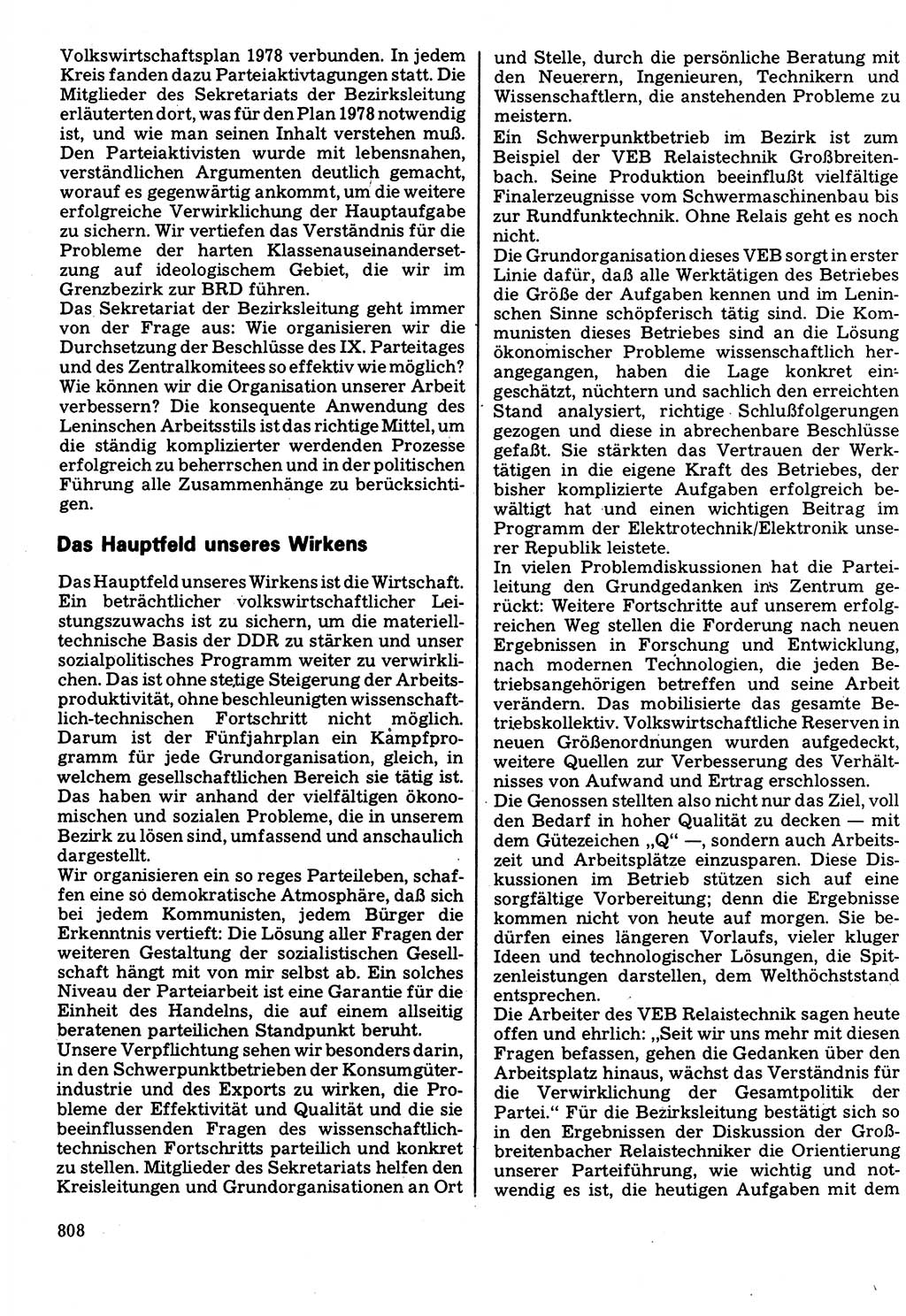 Neuer Weg (NW), Organ des Zentralkomitees (ZK) der SED (Sozialistische Einheitspartei Deutschlands) für Fragen des Parteilebens, 32. Jahrgang [Deutsche Demokratische Republik (DDR)] 1977, Seite 808 (NW ZK SED DDR 1977, S. 808)