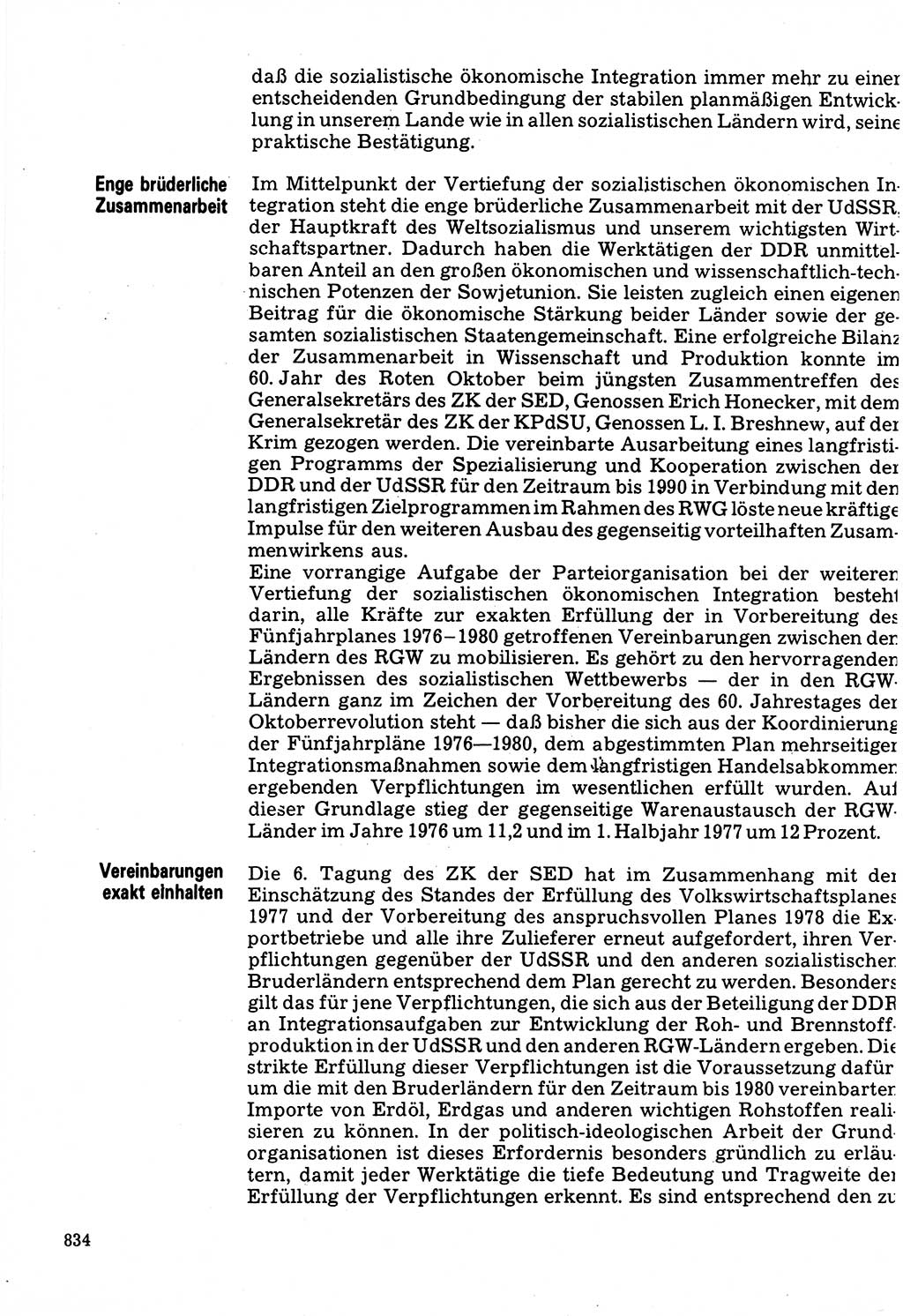 Neuer Weg (NW), Organ des Zentralkomitees (ZK) der SED (Sozialistische Einheitspartei Deutschlands) für Fragen des Parteilebens, 32. Jahrgang [Deutsche Demokratische Republik (DDR)] 1977, Seite 834 (NW ZK SED DDR 1977, S. 834)