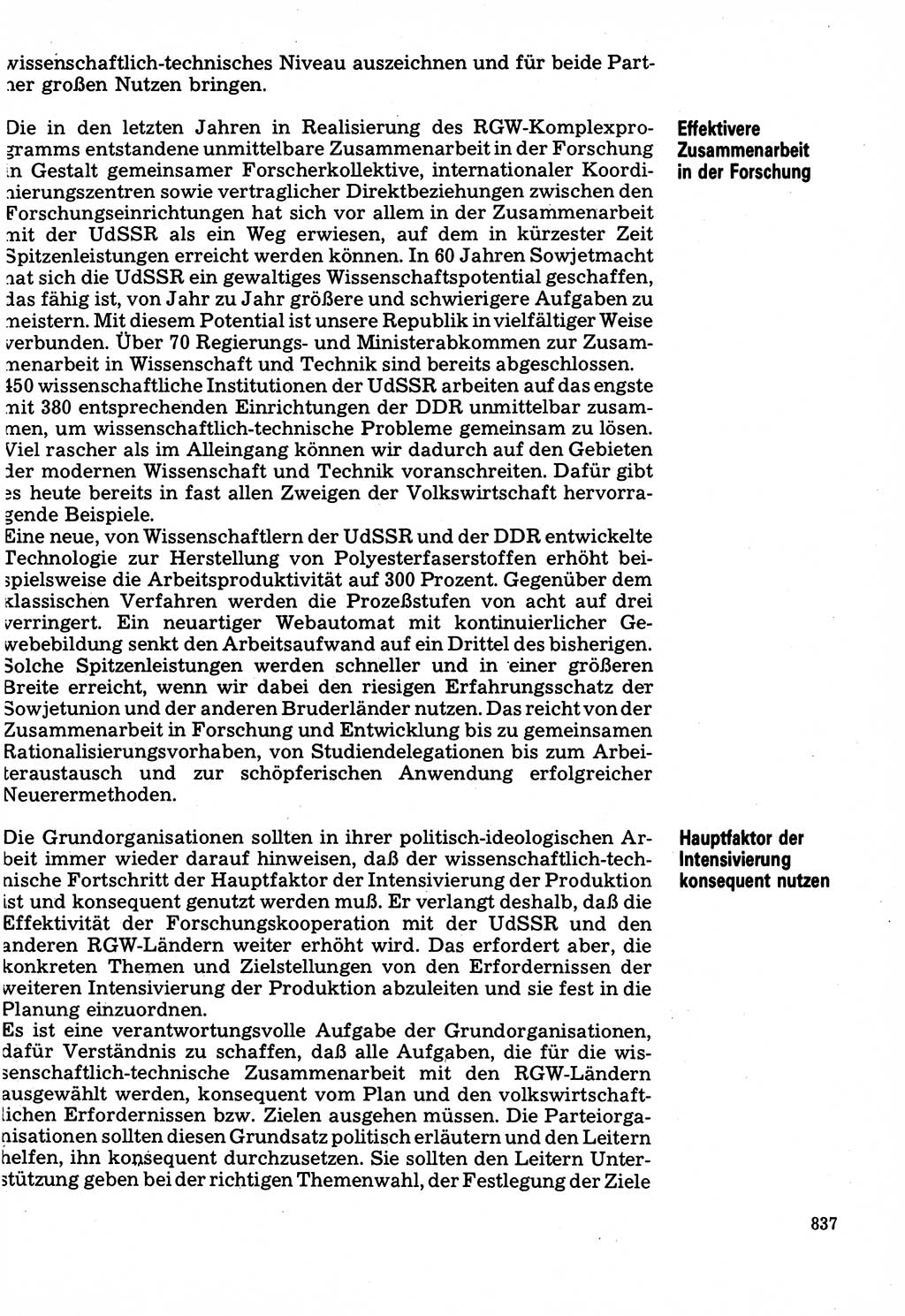 Neuer Weg (NW), Organ des Zentralkomitees (ZK) der SED (Sozialistische Einheitspartei Deutschlands) für Fragen des Parteilebens, 32. Jahrgang [Deutsche Demokratische Republik (DDR)] 1977, Seite 837 (NW ZK SED DDR 1977, S. 837)