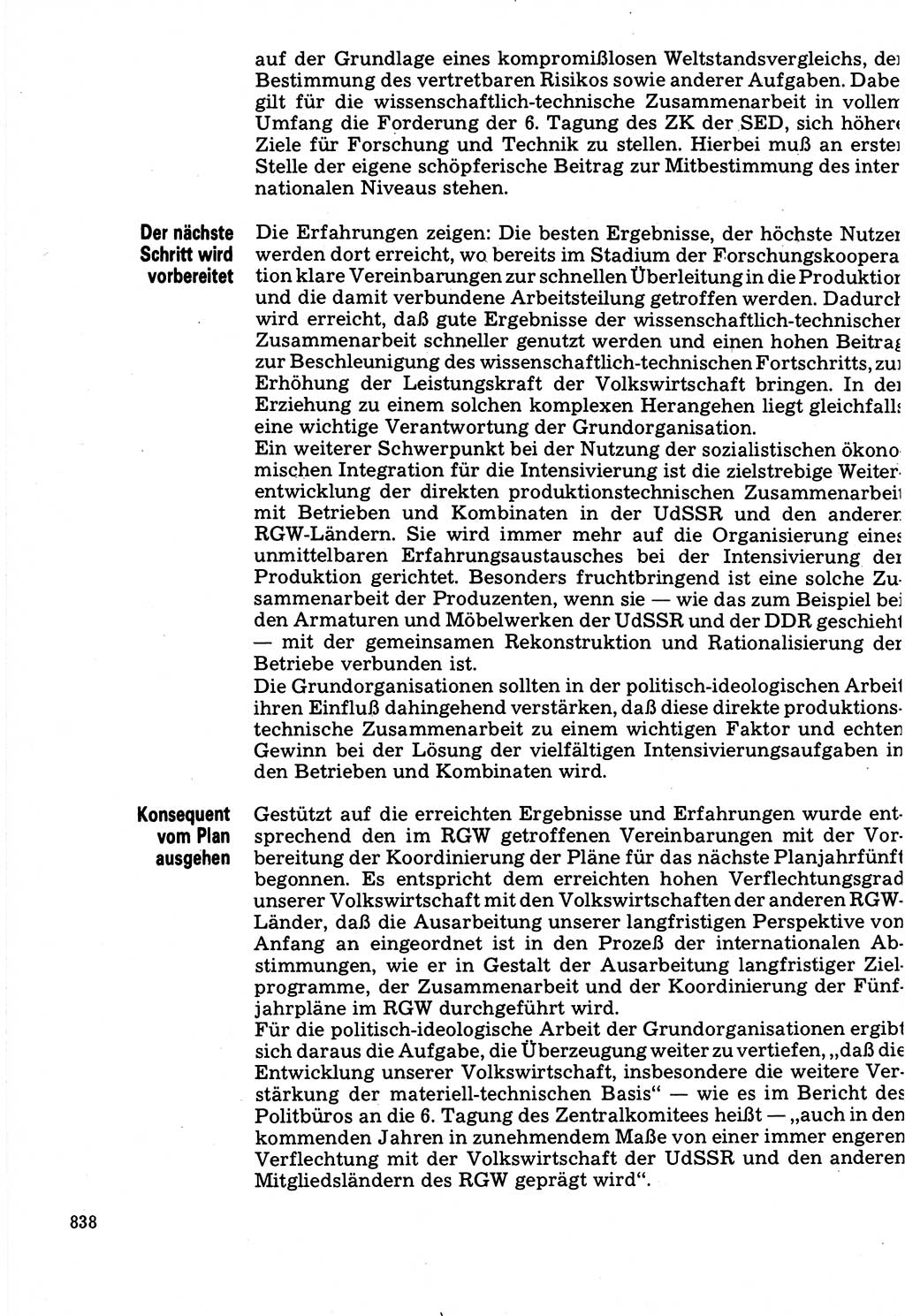 Neuer Weg (NW), Organ des Zentralkomitees (ZK) der SED (Sozialistische Einheitspartei Deutschlands) für Fragen des Parteilebens, 32. Jahrgang [Deutsche Demokratische Republik (DDR)] 1977, Seite 838 (NW ZK SED DDR 1977, S. 838)