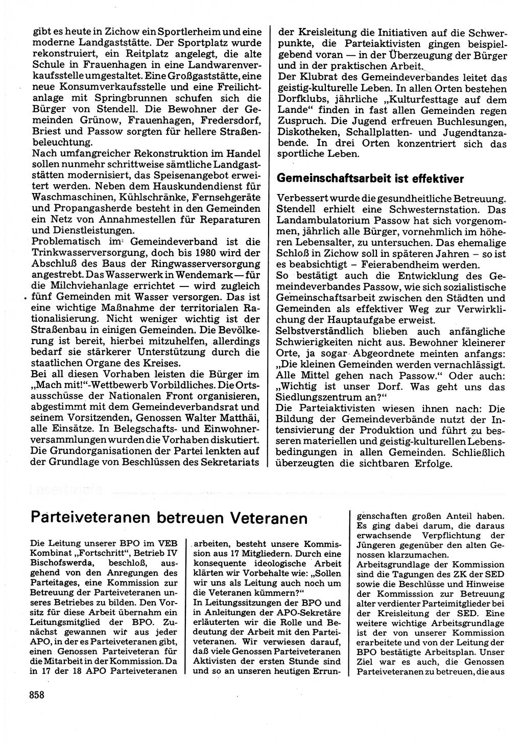 Neuer Weg (NW), Organ des Zentralkomitees (ZK) der SED (Sozialistische Einheitspartei Deutschlands) für Fragen des Parteilebens, 32. Jahrgang [Deutsche Demokratische Republik (DDR)] 1977, Seite 858 (NW ZK SED DDR 1977, S. 858)