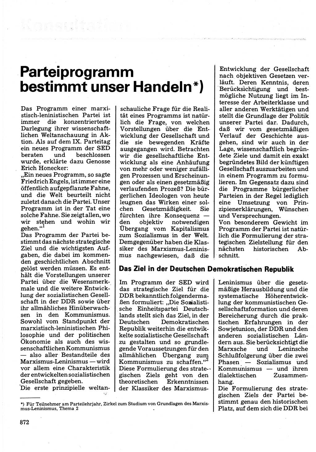 Neuer Weg (NW), Organ des Zentralkomitees (ZK) der SED (Sozialistische Einheitspartei Deutschlands) für Fragen des Parteilebens, 32. Jahrgang [Deutsche Demokratische Republik (DDR)] 1977, Seite 872 (NW ZK SED DDR 1977, S. 872)