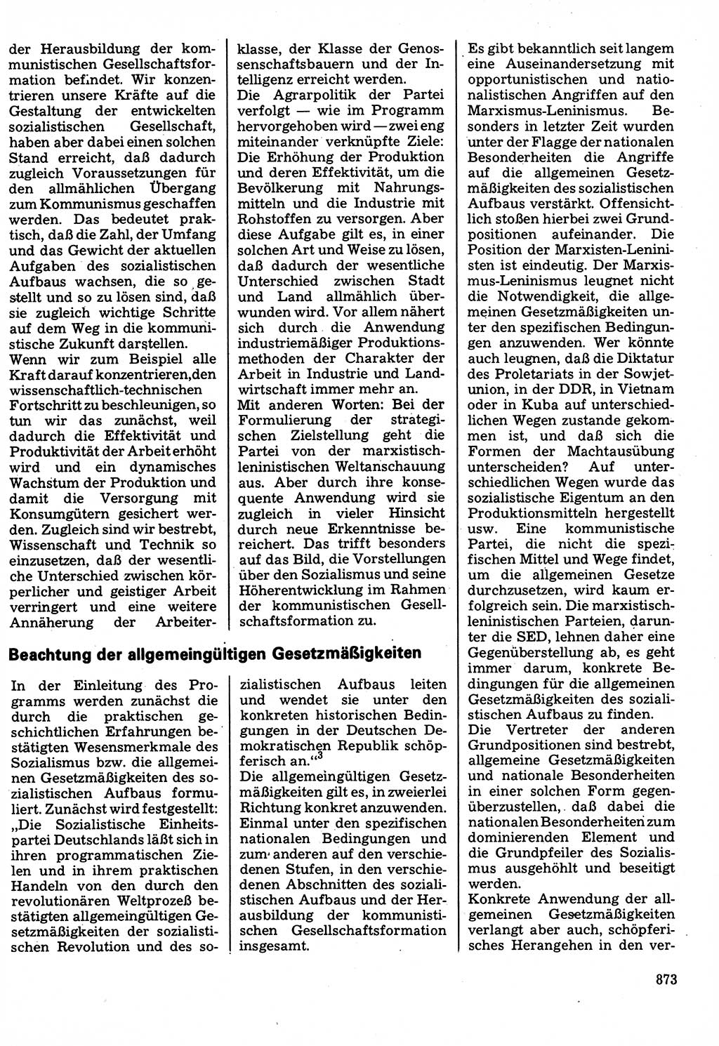 Neuer Weg (NW), Organ des Zentralkomitees (ZK) der SED (Sozialistische Einheitspartei Deutschlands) für Fragen des Parteilebens, 32. Jahrgang [Deutsche Demokratische Republik (DDR)] 1977, Seite 873 (NW ZK SED DDR 1977, S. 873)