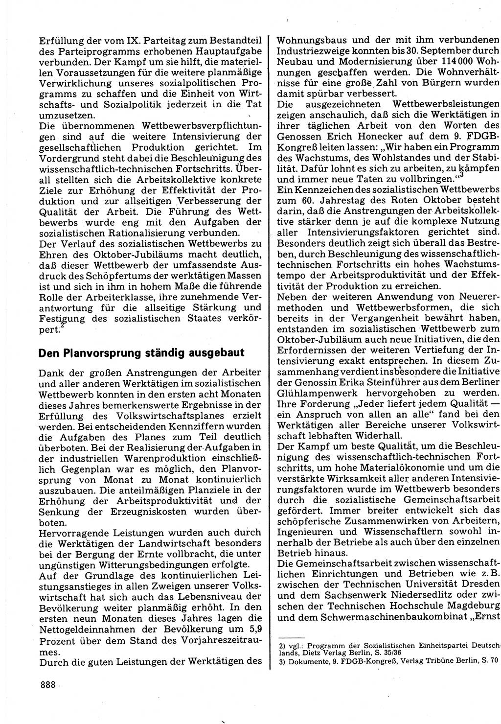 Neuer Weg (NW), Organ des Zentralkomitees (ZK) der SED (Sozialistische Einheitspartei Deutschlands) für Fragen des Parteilebens, 32. Jahrgang [Deutsche Demokratische Republik (DDR)] 1977, Seite 888 (NW ZK SED DDR 1977, S. 888)