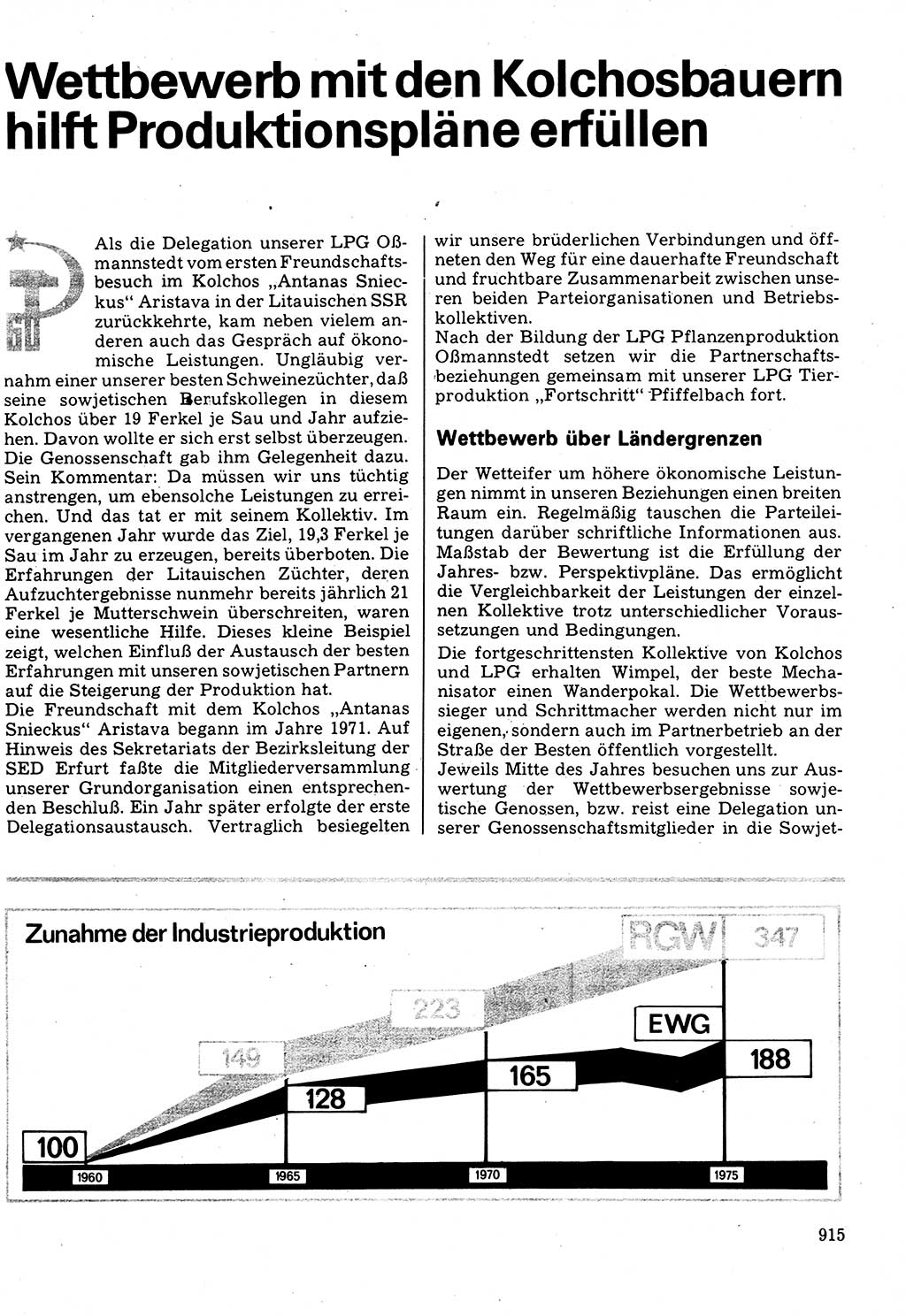 Neuer Weg (NW), Organ des Zentralkomitees (ZK) der SED (Sozialistische Einheitspartei Deutschlands) für Fragen des Parteilebens, 32. Jahrgang [Deutsche Demokratische Republik (DDR)] 1977, Seite 915 (NW ZK SED DDR 1977, S. 915)