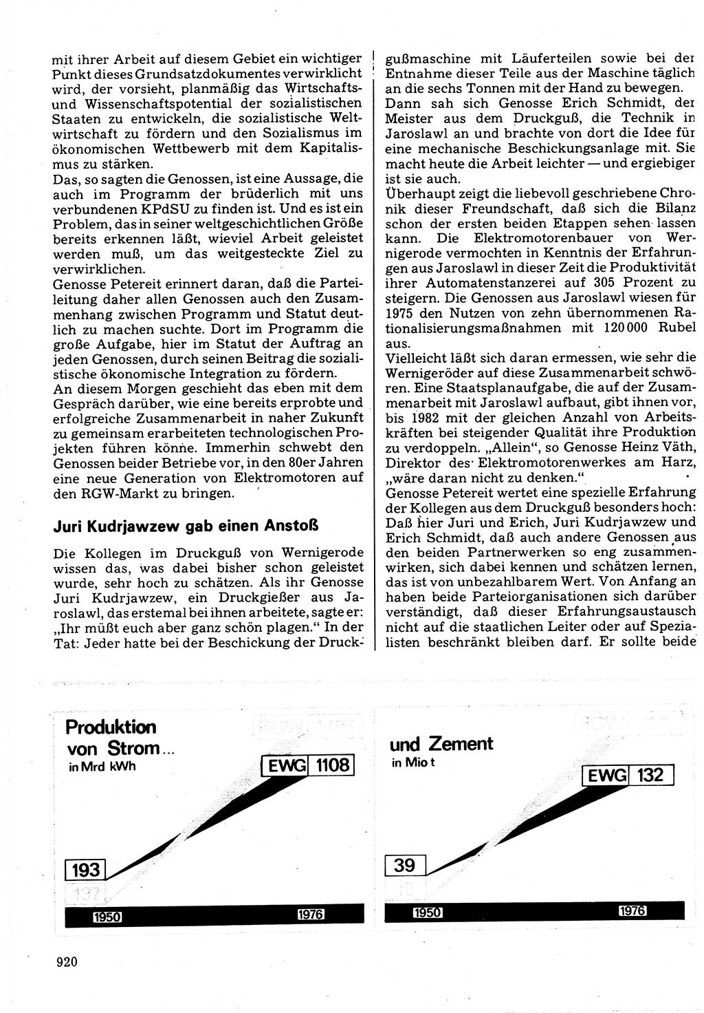 Neuer Weg (NW), Organ des Zentralkomitees (ZK) der SED (Sozialistische Einheitspartei Deutschlands) für Fragen des Parteilebens, 32. Jahrgang [Deutsche Demokratische Republik (DDR)] 1977, Seite 920 (NW ZK SED DDR 1977, S. 920)