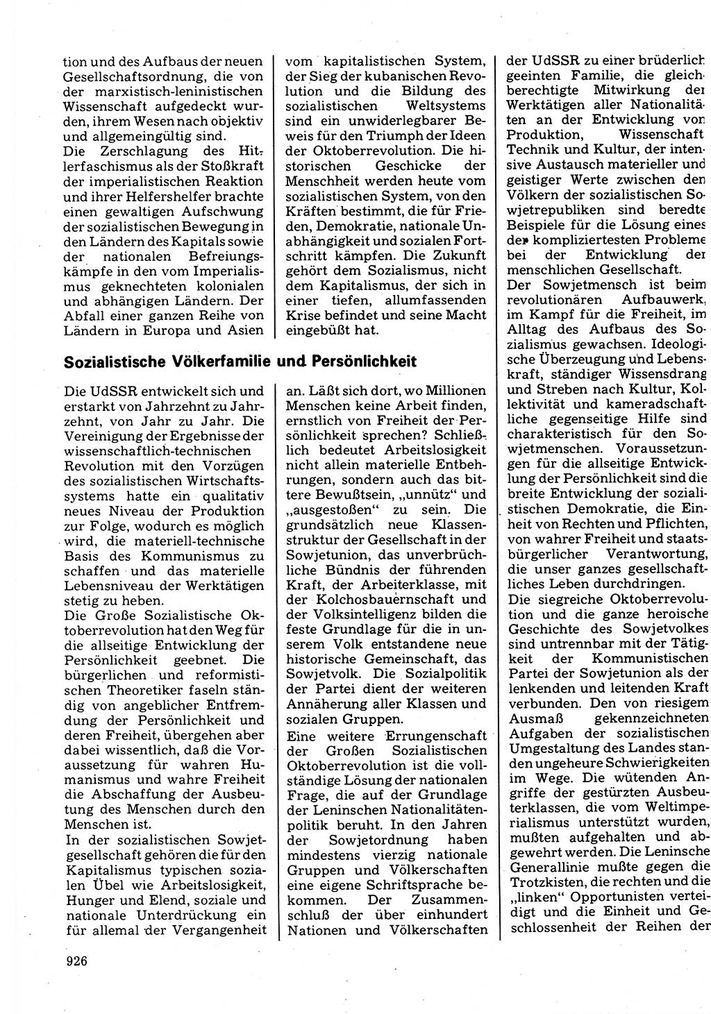 Neuer Weg (NW), Organ des Zentralkomitees (ZK) der SED (Sozialistische Einheitspartei Deutschlands) für Fragen des Parteilebens, 32. Jahrgang [Deutsche Demokratische Republik (DDR)] 1977, Seite 926 (NW ZK SED DDR 1977, S. 926)