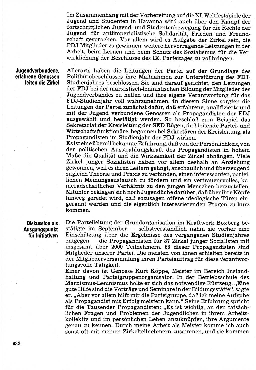 Neuer Weg (NW), Organ des Zentralkomitees (ZK) der SED (Sozialistische Einheitspartei Deutschlands) für Fragen des Parteilebens, 32. Jahrgang [Deutsche Demokratische Republik (DDR)] 1977, Seite 932 (NW ZK SED DDR 1977, S. 932)