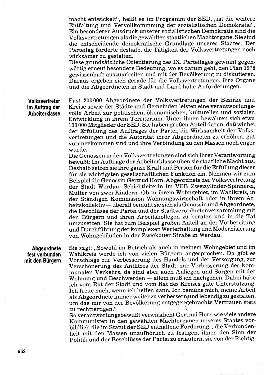 Neuer Weg (NW), Organ des Zentralkomitees (ZK) der SED (Sozialistische Einheitspartei Deutschlands) für Fragen des Parteilebens, 32. Jahrgang [Deutsche Demokratische Republik (DDR)] 1977, Seite 962 (NW ZK SED DDR 1977, S. 962)