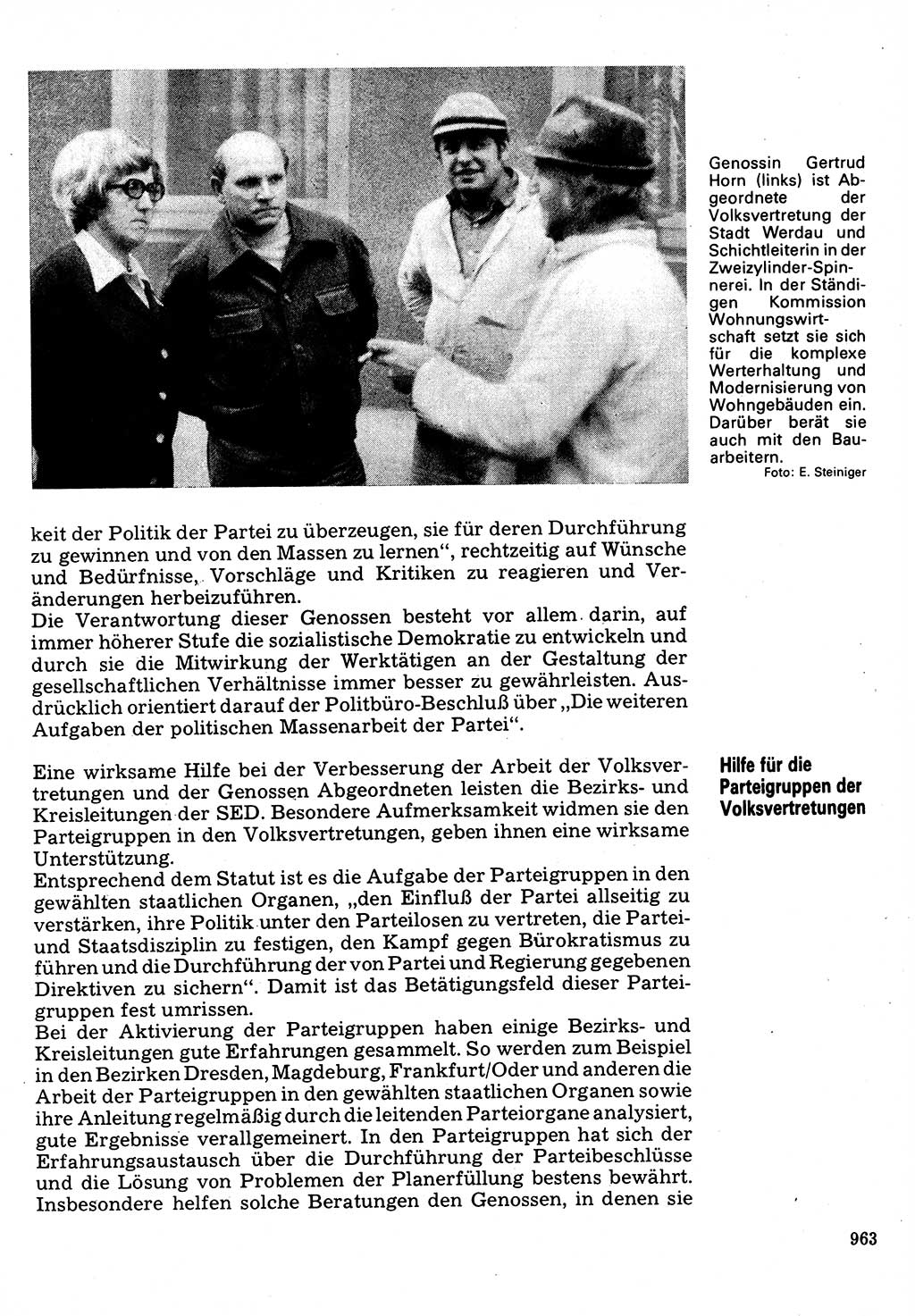 Neuer Weg (NW), Organ des Zentralkomitees (ZK) der SED (Sozialistische Einheitspartei Deutschlands) für Fragen des Parteilebens, 32. Jahrgang [Deutsche Demokratische Republik (DDR)] 1977, Seite 963 (NW ZK SED DDR 1977, S. 963)