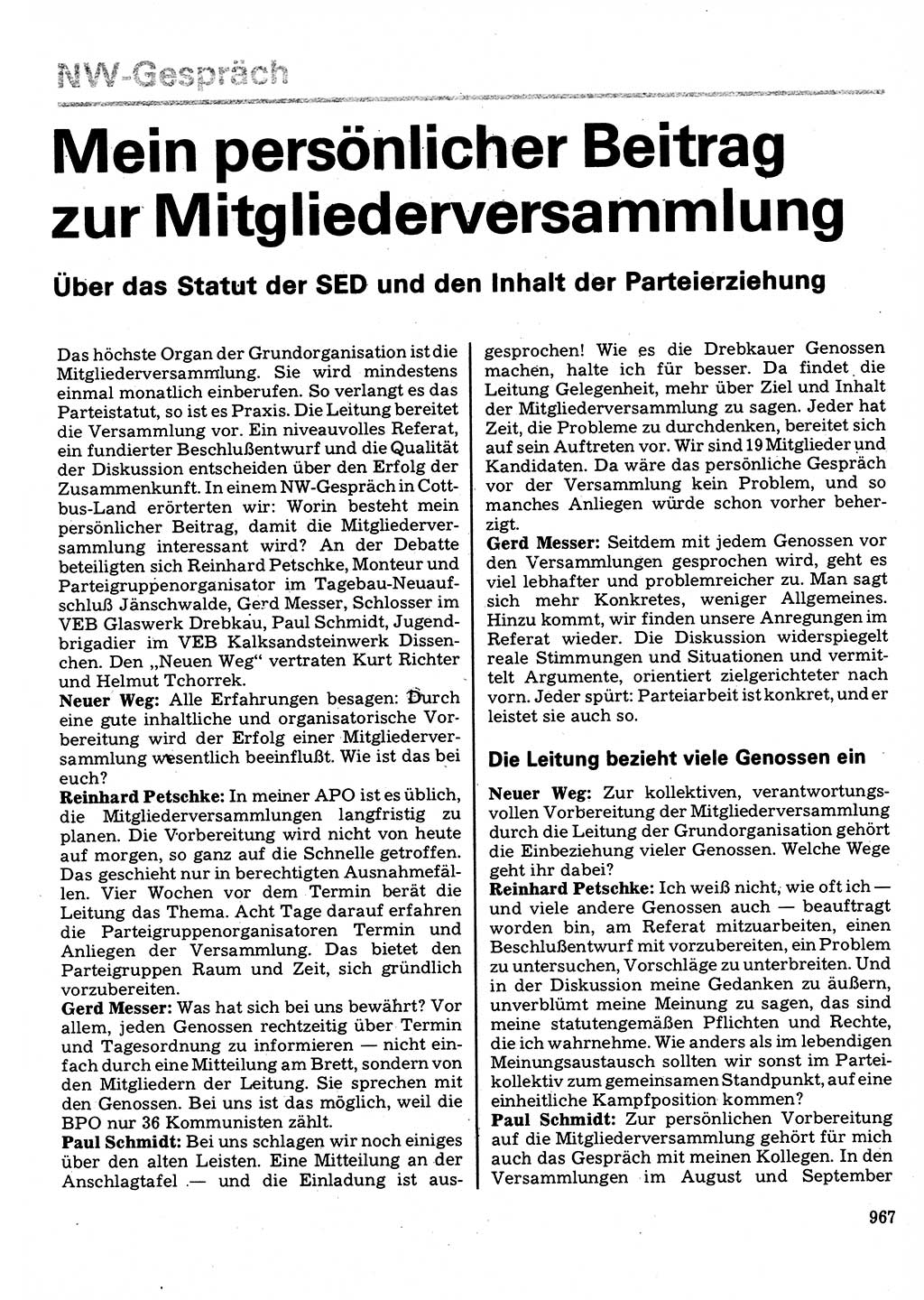 Neuer Weg (NW), Organ des Zentralkomitees (ZK) der SED (Sozialistische Einheitspartei Deutschlands) für Fragen des Parteilebens, 32. Jahrgang [Deutsche Demokratische Republik (DDR)] 1977, Seite 967 (NW ZK SED DDR 1977, S. 967)
