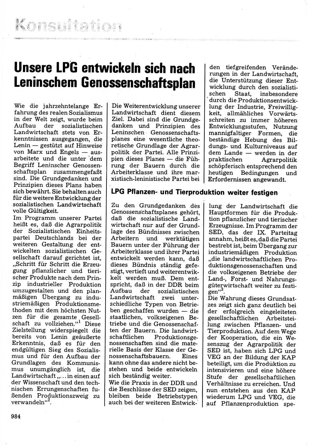 Neuer Weg (NW), Organ des Zentralkomitees (ZK) der SED (Sozialistische Einheitspartei Deutschlands) für Fragen des Parteilebens, 32. Jahrgang [Deutsche Demokratische Republik (DDR)] 1977, Seite 984 (NW ZK SED DDR 1977, S. 984)