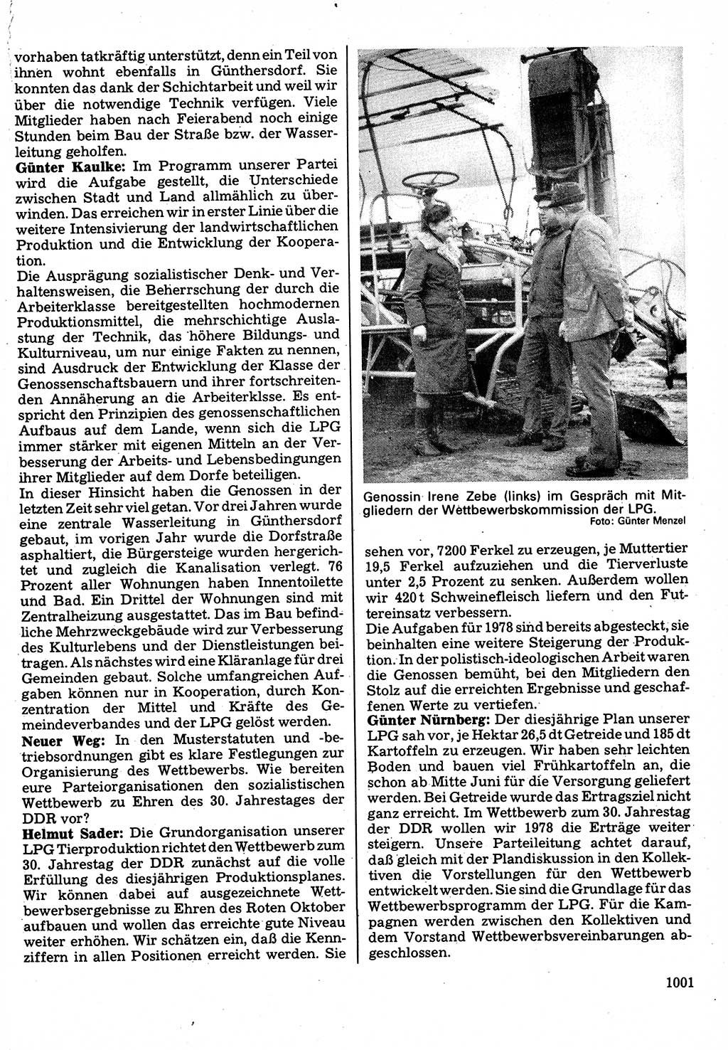 Neuer Weg (NW), Organ des Zentralkomitees (ZK) der SED (Sozialistische Einheitspartei Deutschlands) für Fragen des Parteilebens, 32. Jahrgang [Deutsche Demokratische Republik (DDR)] 1977, Seite 1001 (NW ZK SED DDR 1977, S. 1001)