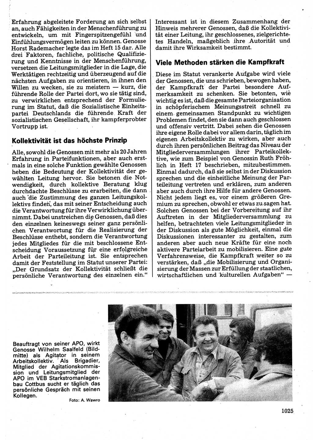 Neuer Weg (NW), Organ des Zentralkomitees (ZK) der SED (Sozialistische Einheitspartei Deutschlands) für Fragen des Parteilebens, 32. Jahrgang [Deutsche Demokratische Republik (DDR)] 1977, Seite 1025 (NW ZK SED DDR 1977, S. 1025)