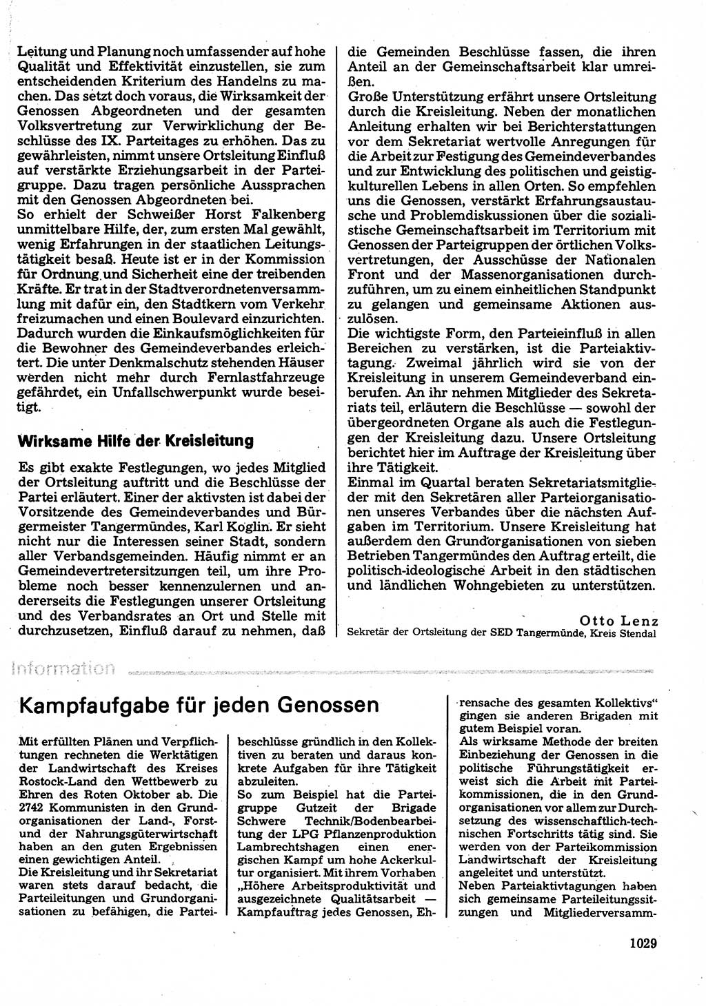 Neuer Weg (NW), Organ des Zentralkomitees (ZK) der SED (Sozialistische Einheitspartei Deutschlands) für Fragen des Parteilebens, 32. Jahrgang [Deutsche Demokratische Republik (DDR)] 1977, Seite 1029 (NW ZK SED DDR 1977, S. 1029)