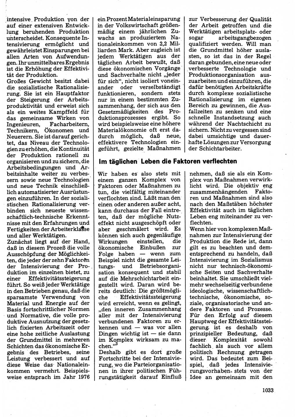 Neuer Weg (NW), Organ des Zentralkomitees (ZK) der SED (Sozialistische Einheitspartei Deutschlands) für Fragen des Parteilebens, 32. Jahrgang [Deutsche Demokratische Republik (DDR)] 1977, Seite 1033 (NW ZK SED DDR 1977, S. 1033)