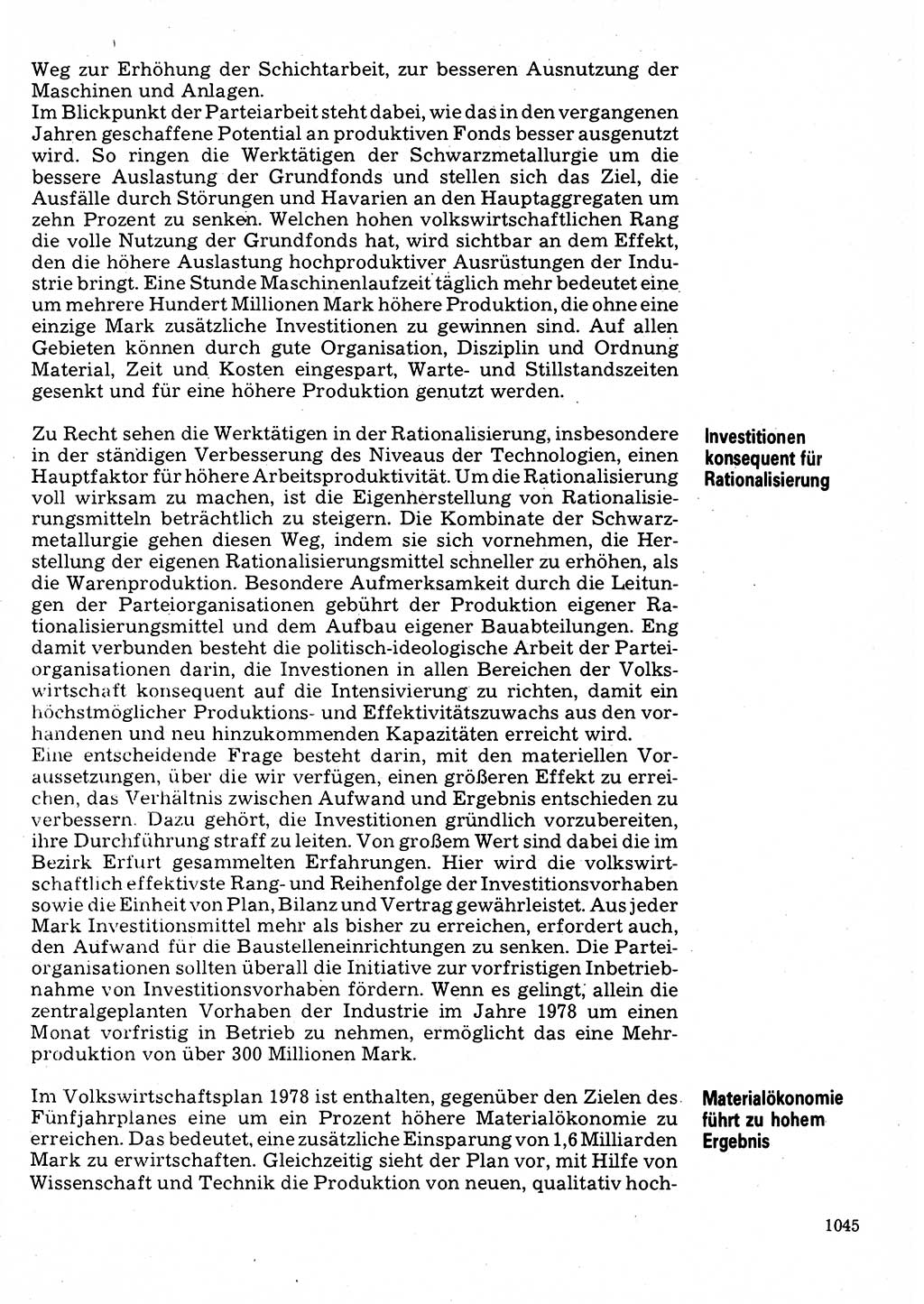 Neuer Weg (NW), Organ des Zentralkomitees (ZK) der SED (Sozialistische Einheitspartei Deutschlands) für Fragen des Parteilebens, 32. Jahrgang [Deutsche Demokratische Republik (DDR)] 1977, Seite 1045 (NW ZK SED DDR 1977, S. 1045)
