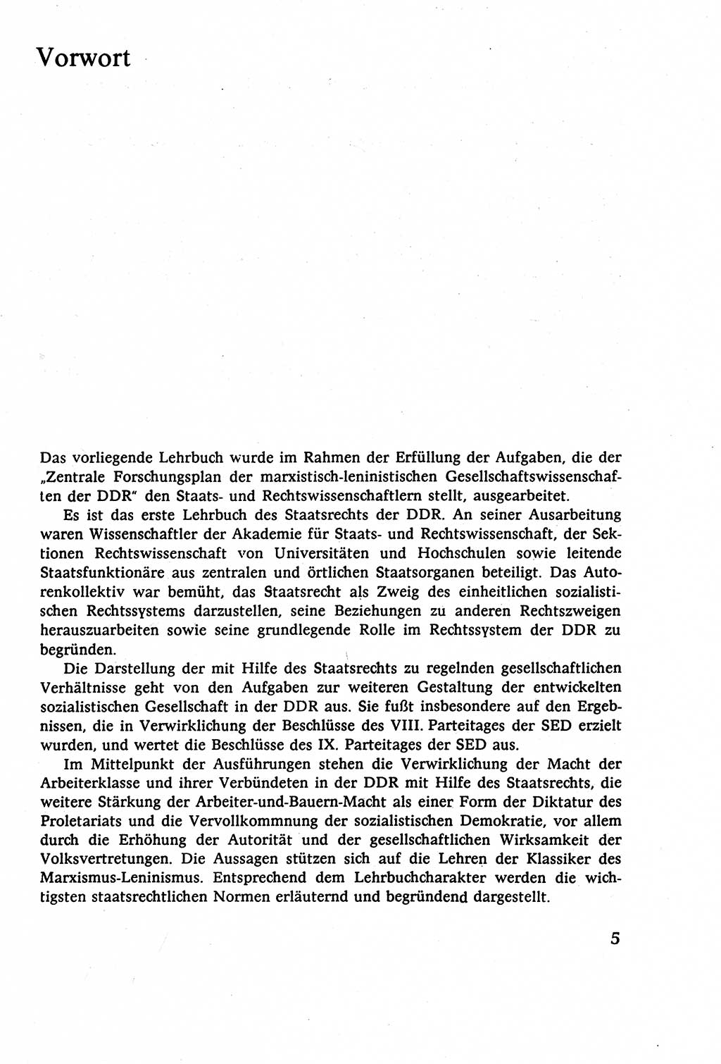 Staatsrecht der DDR (Deutsche Demokratische Republik), Lehrbuch 1977, Seite 5 (St.-R. DDR Lb. 1977, S. 5)