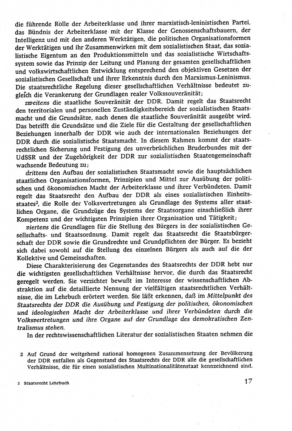 Staatsrecht der DDR (Deutsche Demokratische Republik), Lehrbuch 1977, Seite 17 (St.-R. DDR Lb. 1977, S. 17)