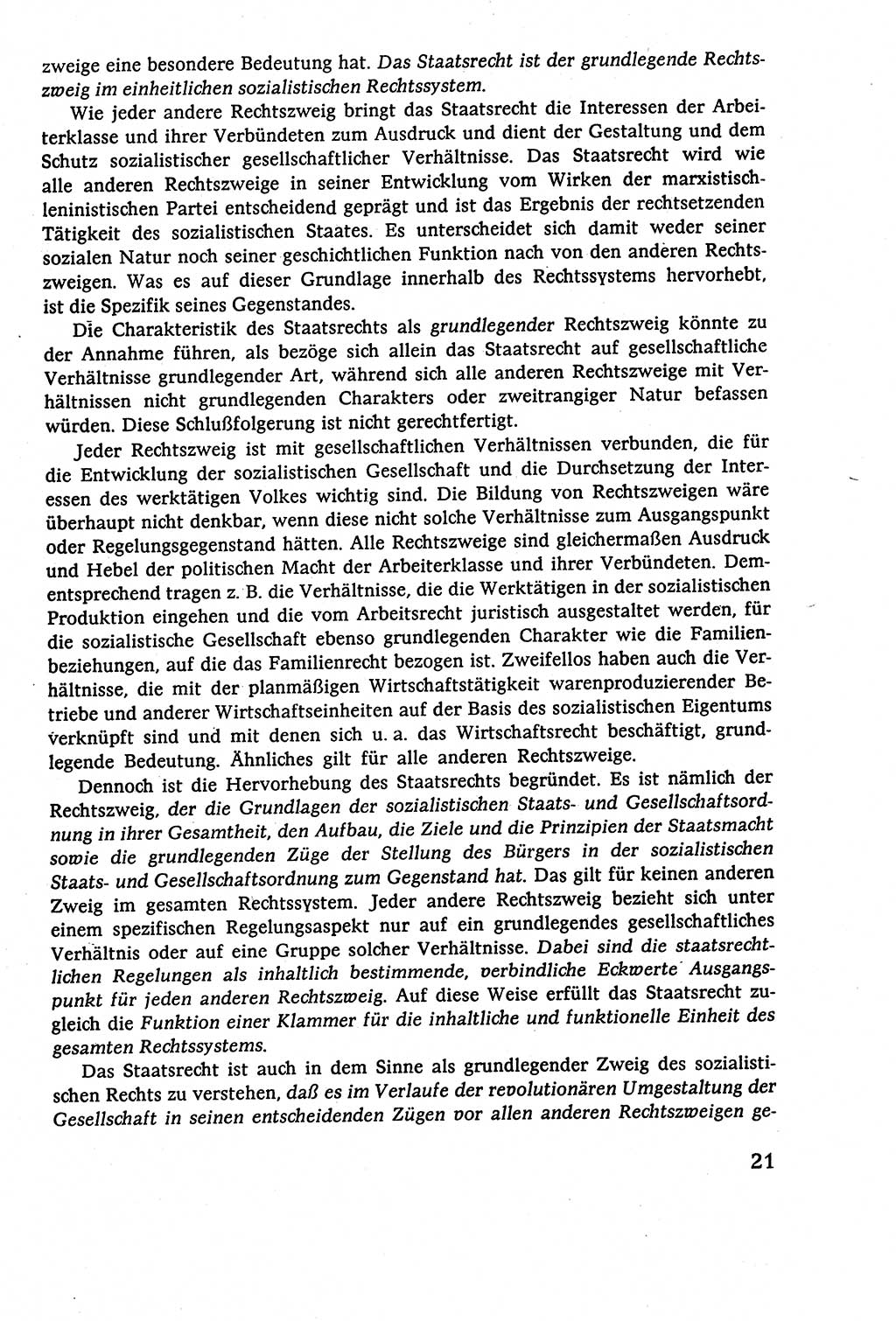 Staatsrecht der DDR (Deutsche Demokratische Republik), Lehrbuch 1977, Seite 21 (St.-R. DDR Lb. 1977, S. 21)