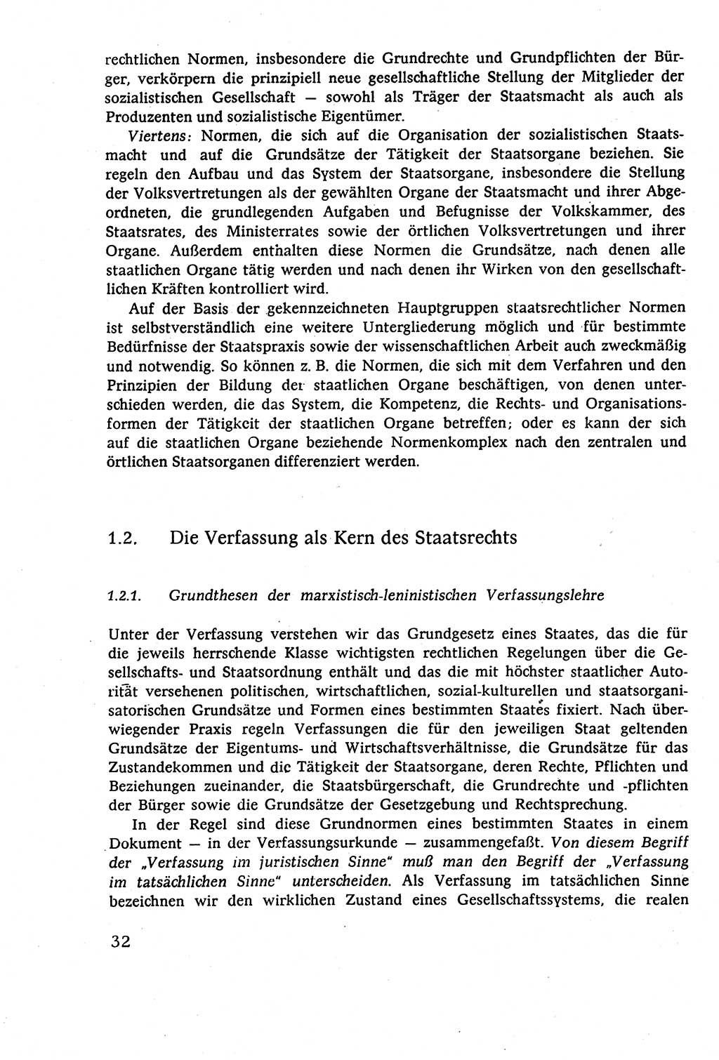 Staatsrecht der DDR (Deutsche Demokratische Republik), Lehrbuch 1977, Seite 32 (St.-R. DDR Lb. 1977, S. 32)