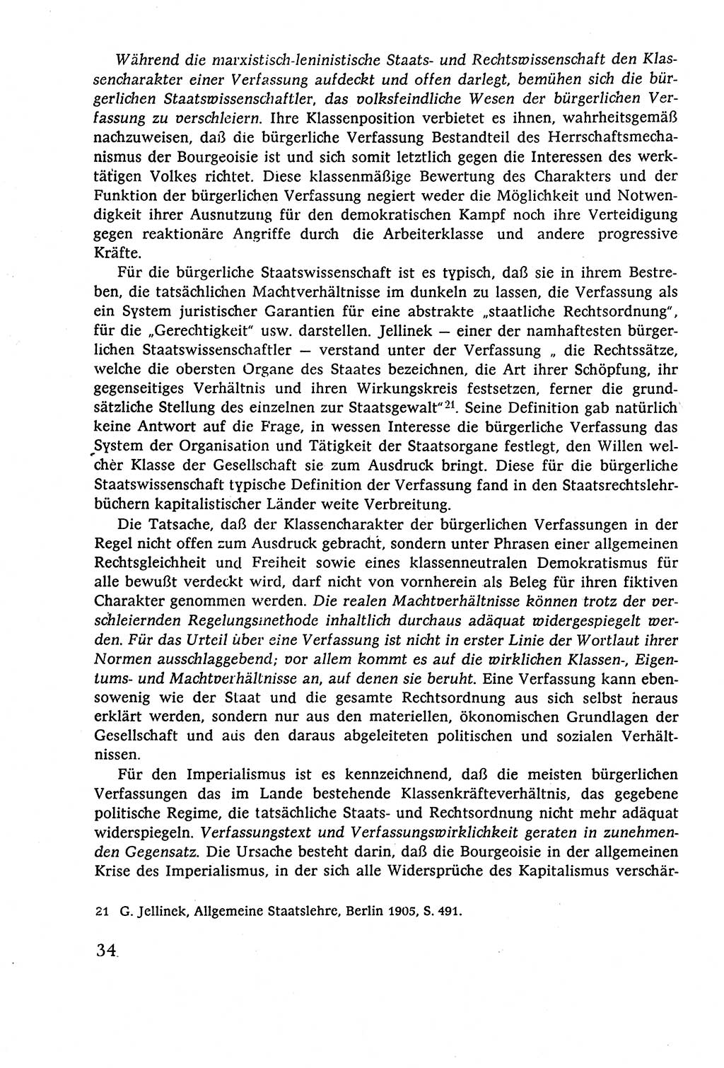 Staatsrecht der DDR (Deutsche Demokratische Republik), Lehrbuch 1977, Seite 34 (St.-R. DDR Lb. 1977, S. 34)