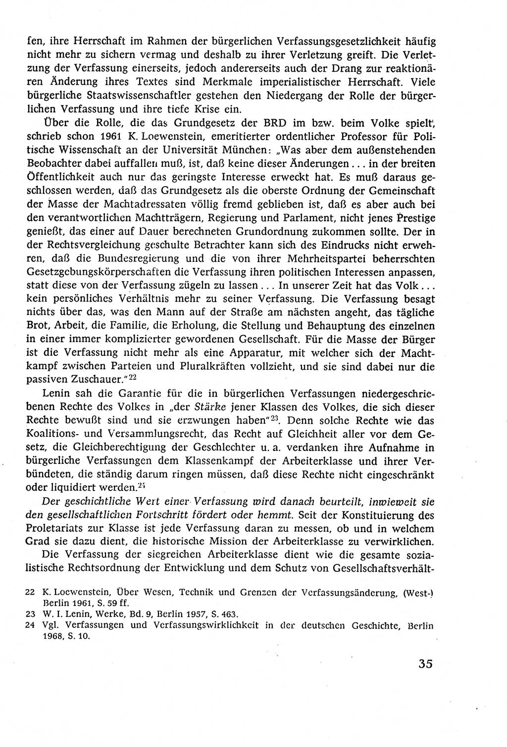 Staatsrecht der DDR (Deutsche Demokratische Republik), Lehrbuch 1977, Seite 35 (St.-R. DDR Lb. 1977, S. 35)