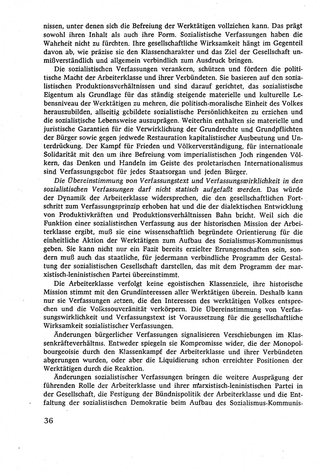 Staatsrecht der DDR (Deutsche Demokratische Republik), Lehrbuch 1977, Seite 36 (St.-R. DDR Lb. 1977, S. 36)