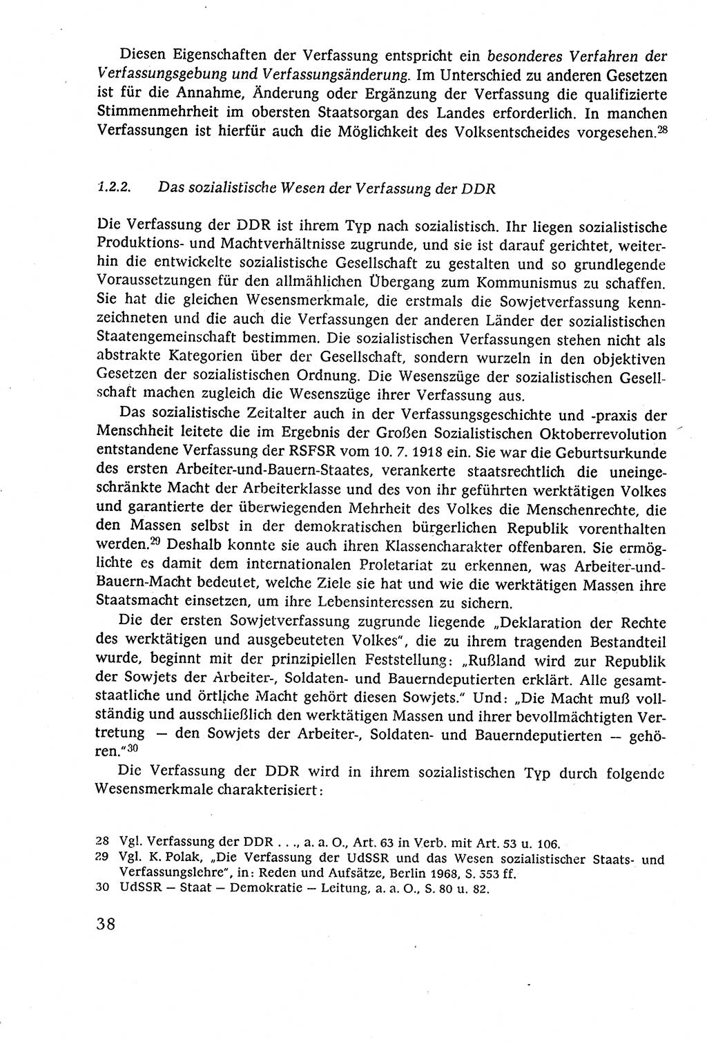 Staatsrecht der DDR (Deutsche Demokratische Republik), Lehrbuch 1977, Seite 38 (St.-R. DDR Lb. 1977, S. 38)