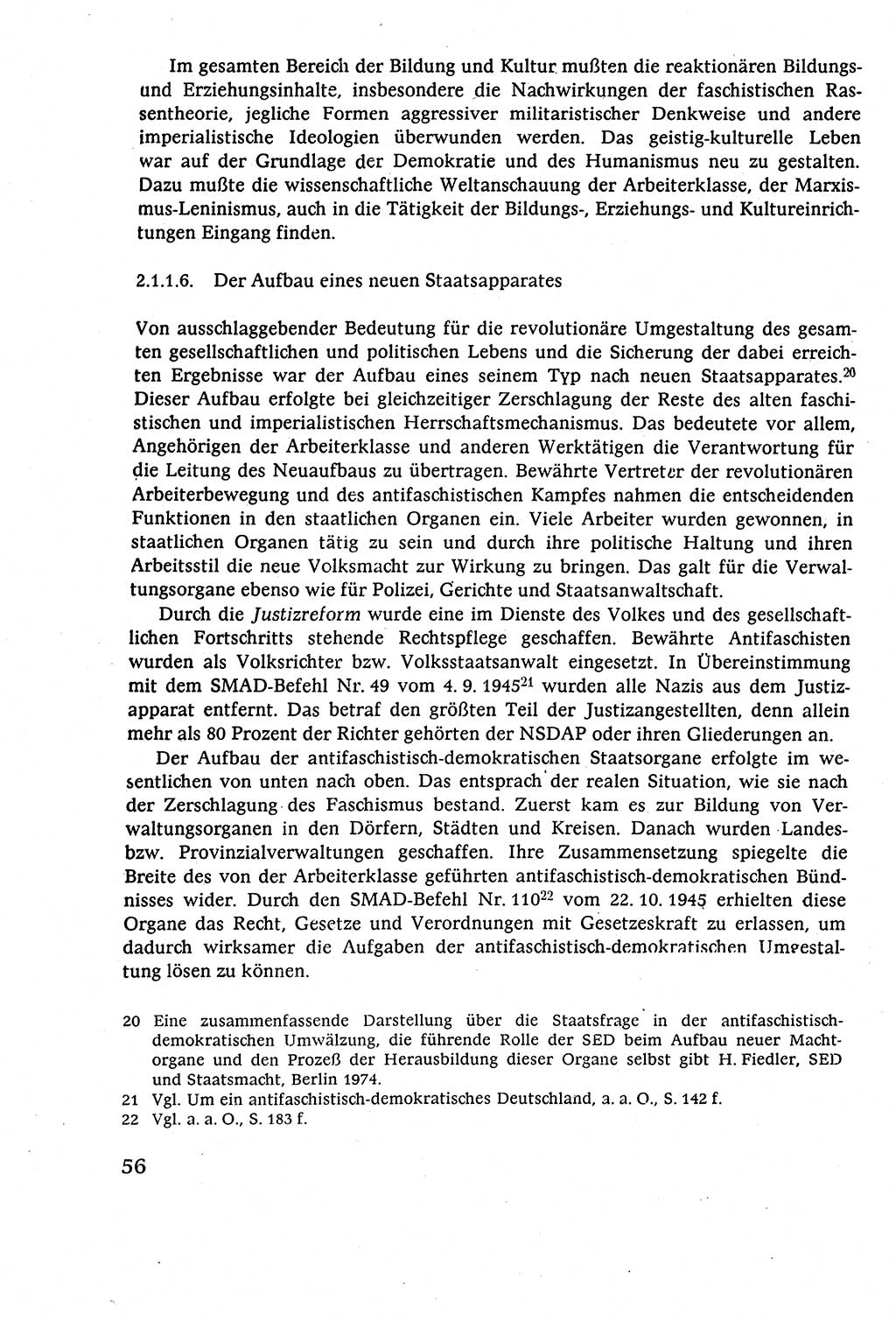 Staatsrecht der DDR (Deutsche Demokratische Republik), Lehrbuch 1977, Seite 56 (St.-R. DDR Lb. 1977, S. 56)