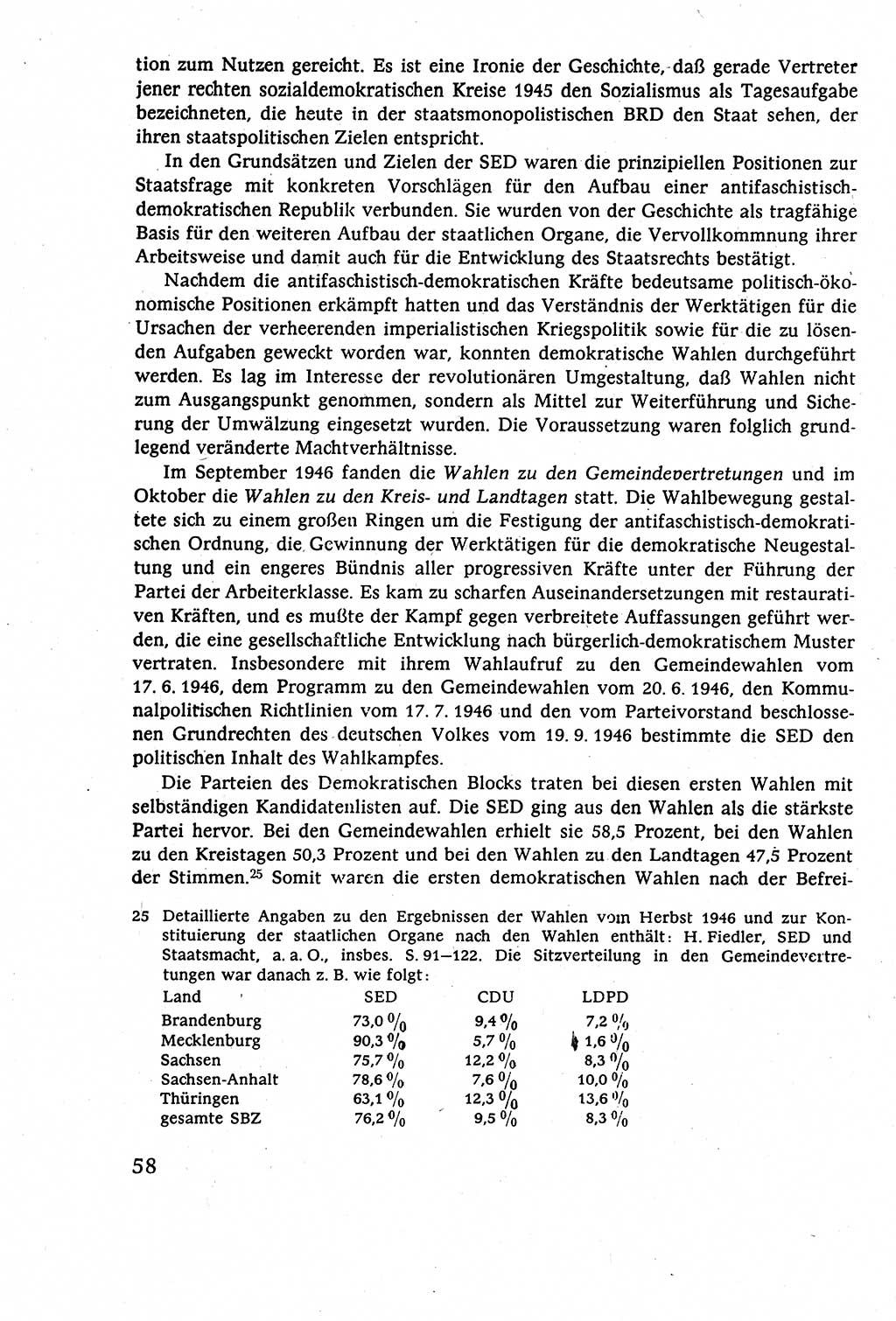 Staatsrecht der DDR (Deutsche Demokratische Republik), Lehrbuch 1977, Seite 58 (St.-R. DDR Lb. 1977, S. 58)