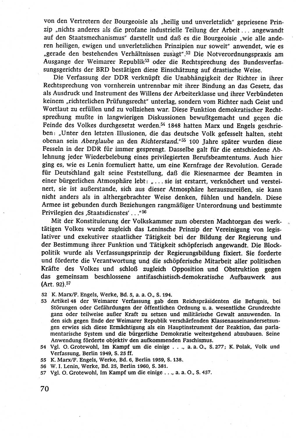 Staatsrecht der DDR (Deutsche Demokratische Republik), Lehrbuch 1977, Seite 70 (St.-R. DDR Lb. 1977, S. 70)
