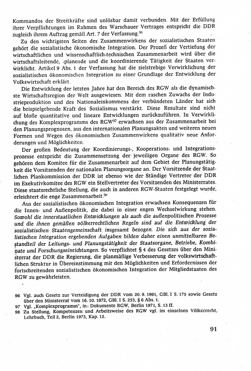 Staatsrecht der DDR (Deutsche Demokratische Republik), Lehrbuch 1977, Seite 91 (St.-R. DDR Lb. 1977, S. 91)