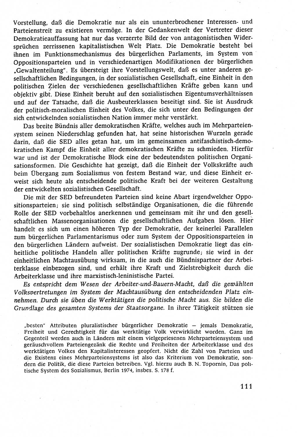 Staatsrecht der DDR (Deutsche Demokratische Republik), Lehrbuch 1977, Seite 111 (St.-R. DDR Lb. 1977, S. 111)