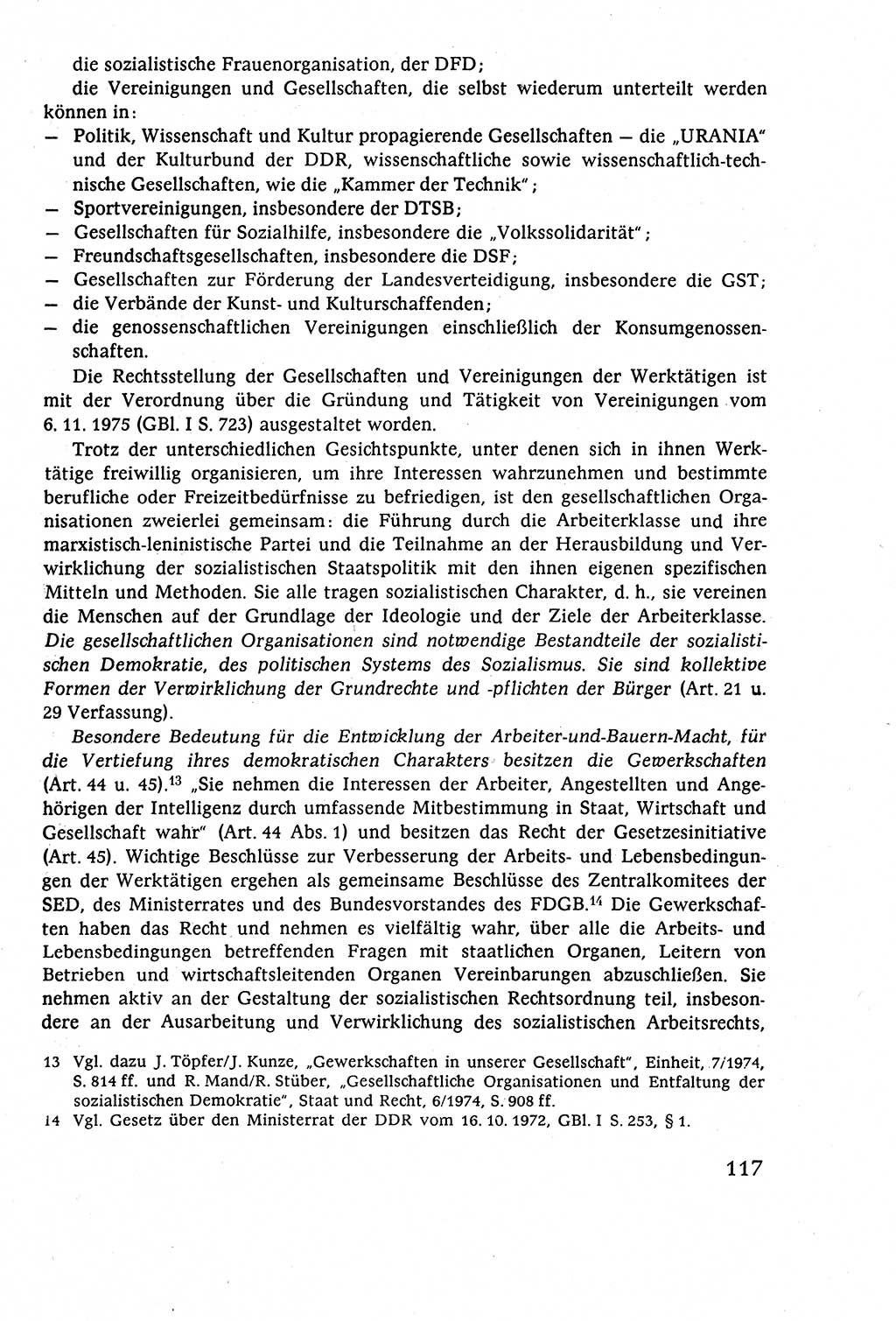 Staatsrecht der DDR (Deutsche Demokratische Republik), Lehrbuch 1977, Seite 117 (St.-R. DDR Lb. 1977, S. 117)