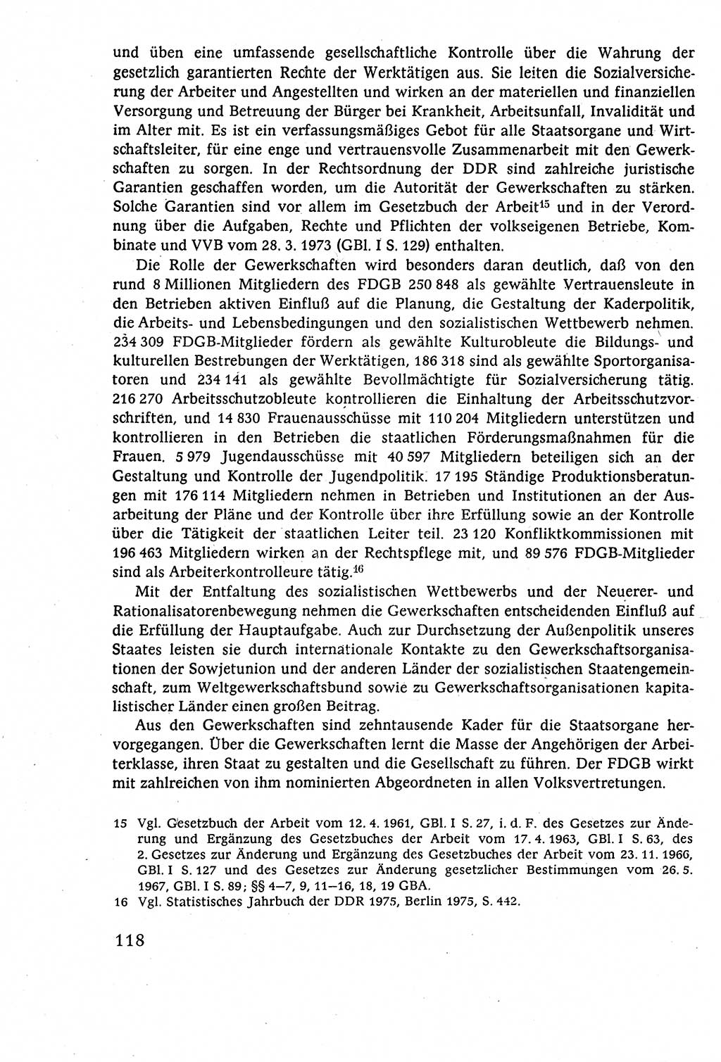 Staatsrecht der DDR (Deutsche Demokratische Republik), Lehrbuch 1977, Seite 118 (St.-R. DDR Lb. 1977, S. 118)