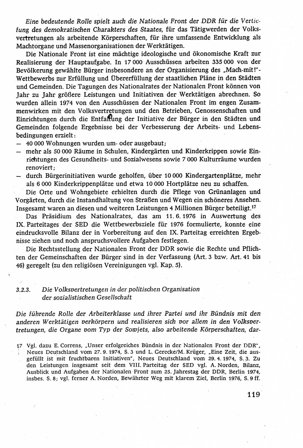 Staatsrecht der DDR (Deutsche Demokratische Republik), Lehrbuch 1977, Seite 119 (St.-R. DDR Lb. 1977, S. 119)
