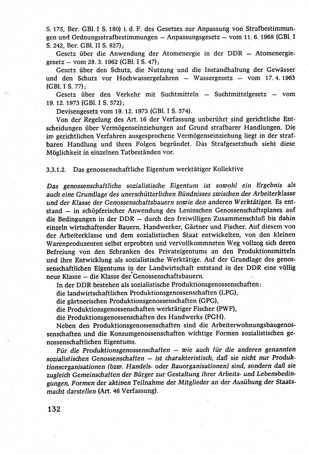 Staatsrecht der DDR (Deutsche Demokratische Republik), Lehrbuch 1977, Seite 132 (St.-R. DDR Lb. 1977, S. 132)