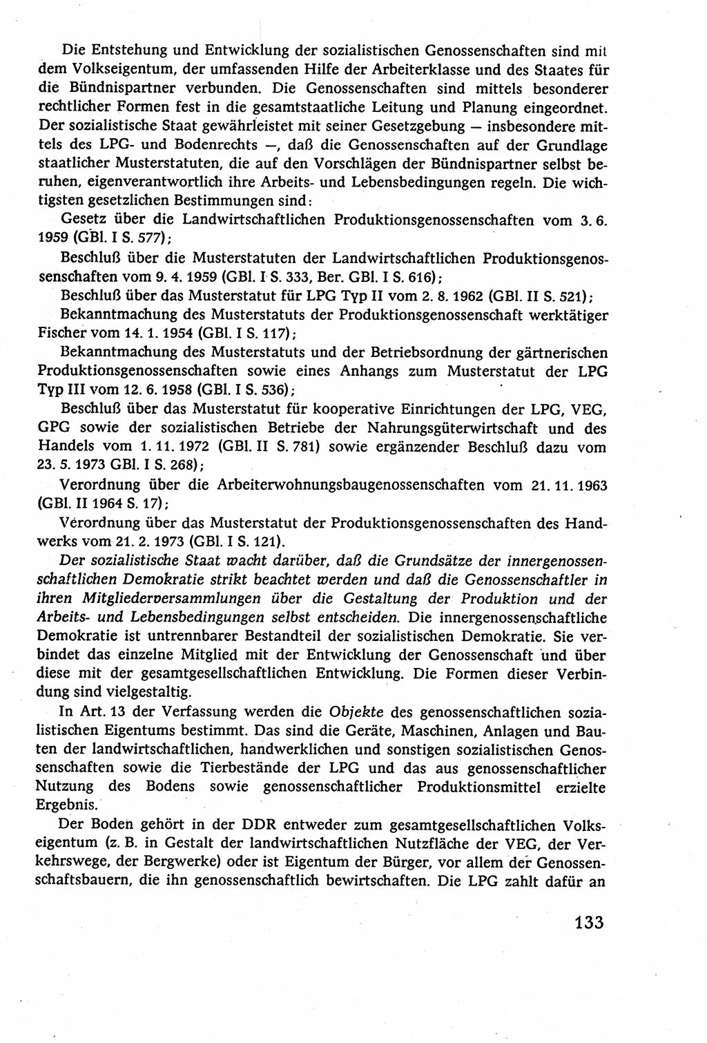 Staatsrecht der DDR (Deutsche Demokratische Republik), Lehrbuch 1977, Seite 133 (St.-R. DDR Lb. 1977, S. 133)