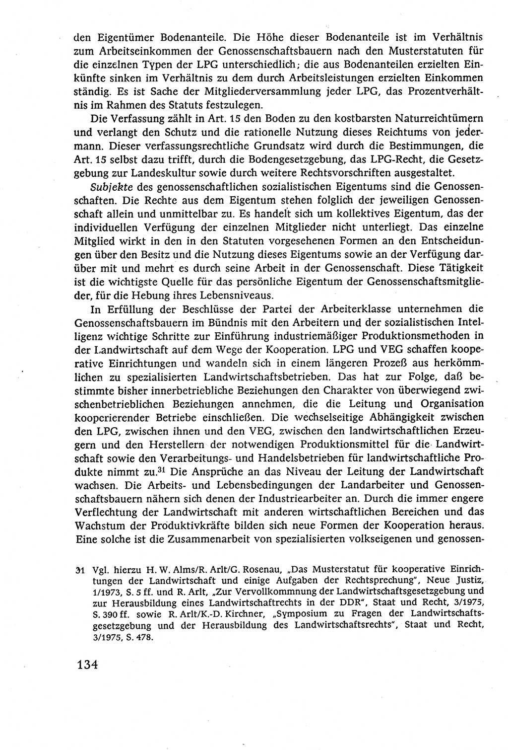 Staatsrecht der DDR (Deutsche Demokratische Republik), Lehrbuch 1977, Seite 134 (St.-R. DDR Lb. 1977, S. 134)